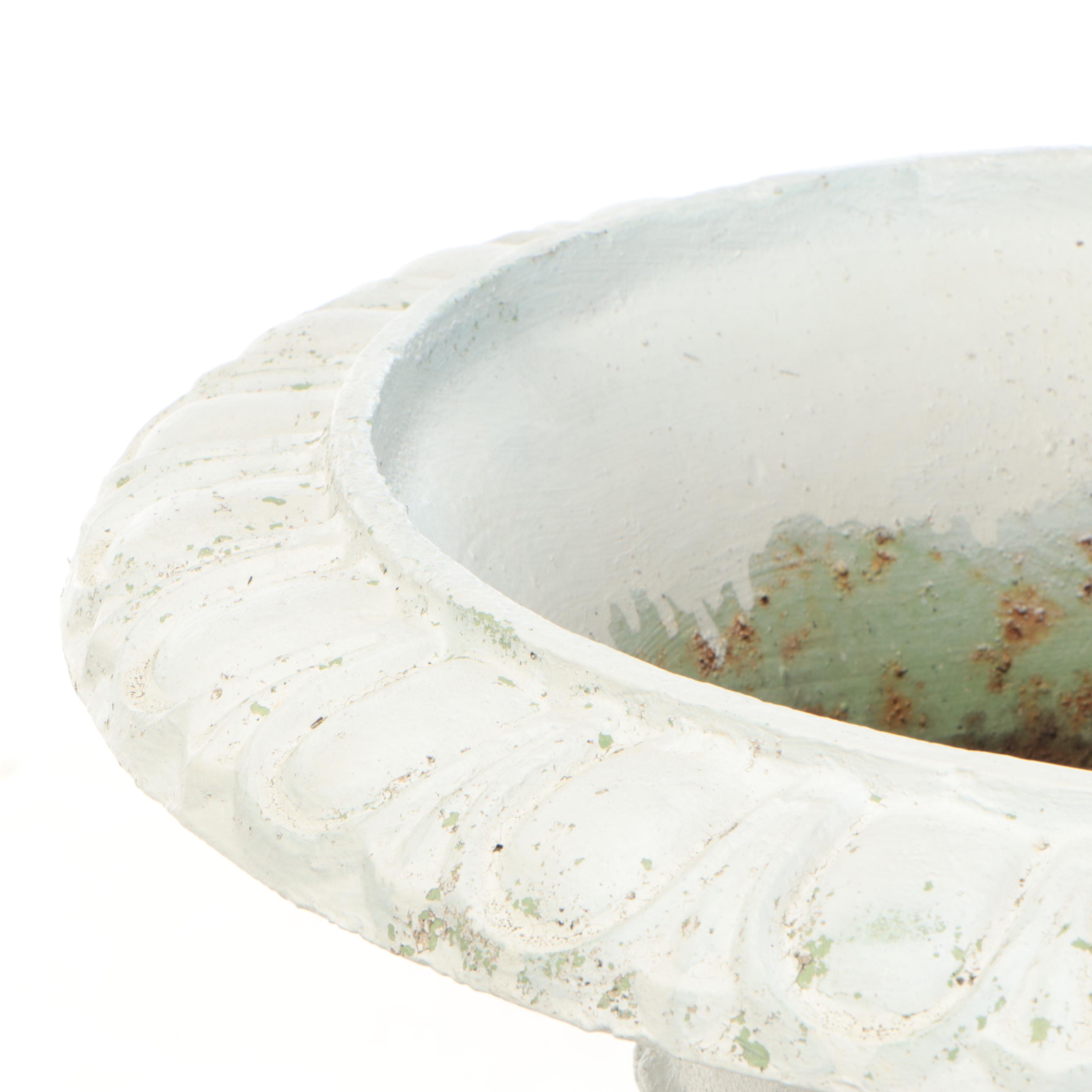 Metal Urn Planters with Plaster Column Planters