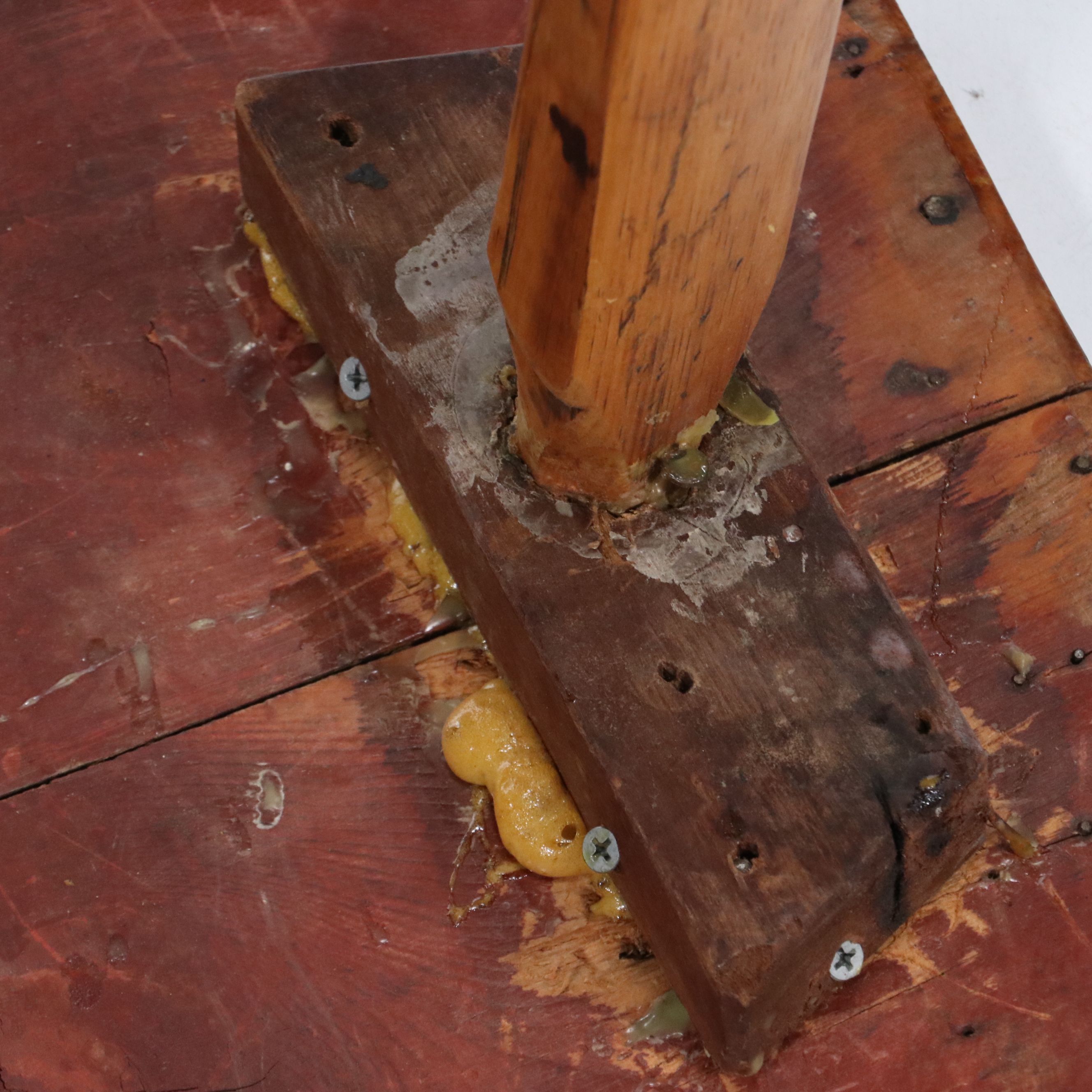 Pine Fireplace Bellows Form Coffee Table