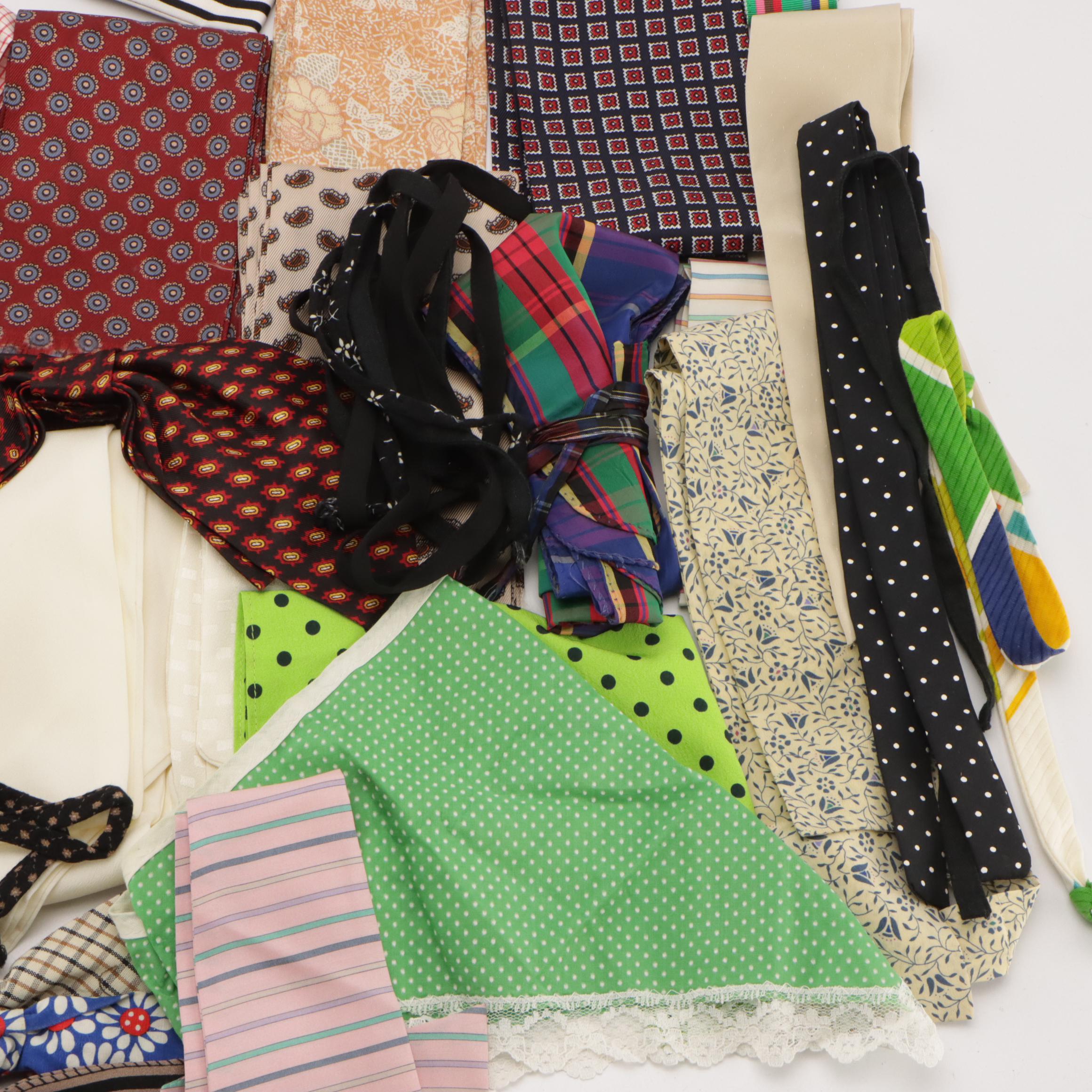 Carroll Reed Vintage Silk Ascots, Other Neck Scarves, Pocket Squares, and More