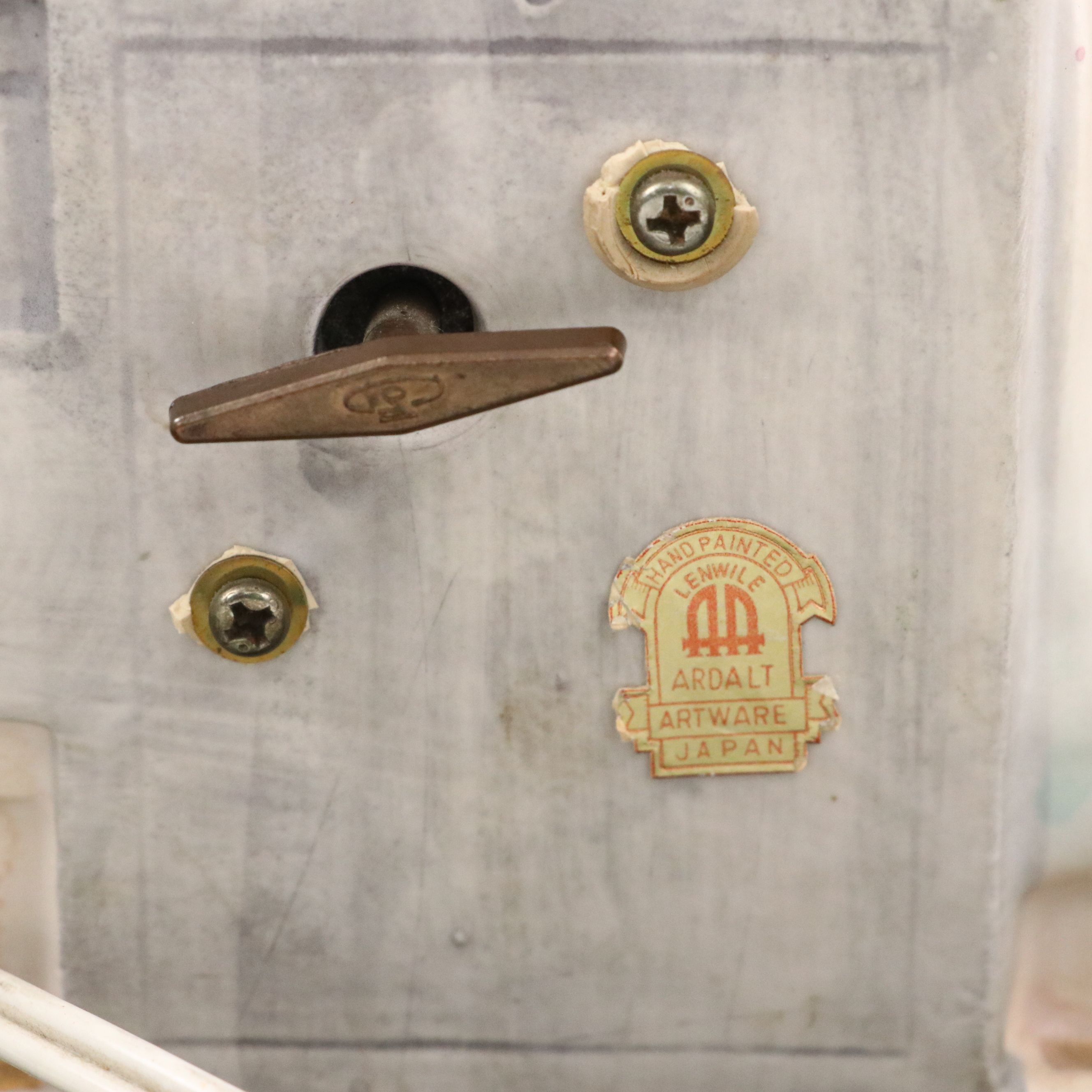 Lenwile Ardalt Rococo Style Porcelain Figural Television Lamp & Music Box