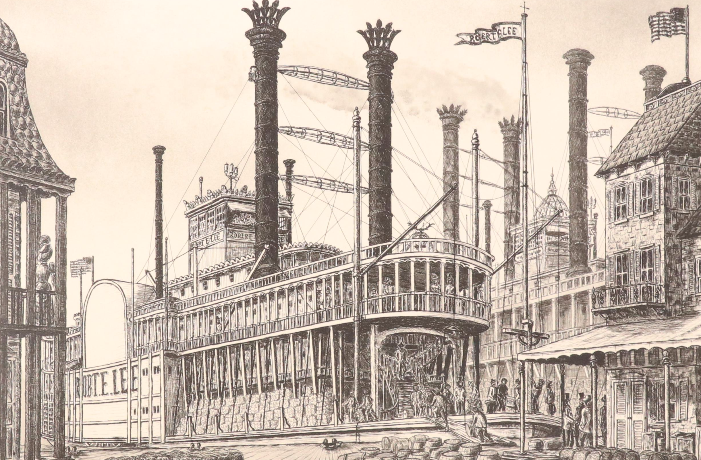 Alan Jay Gaines Etching "Robert E. Lee," 1976