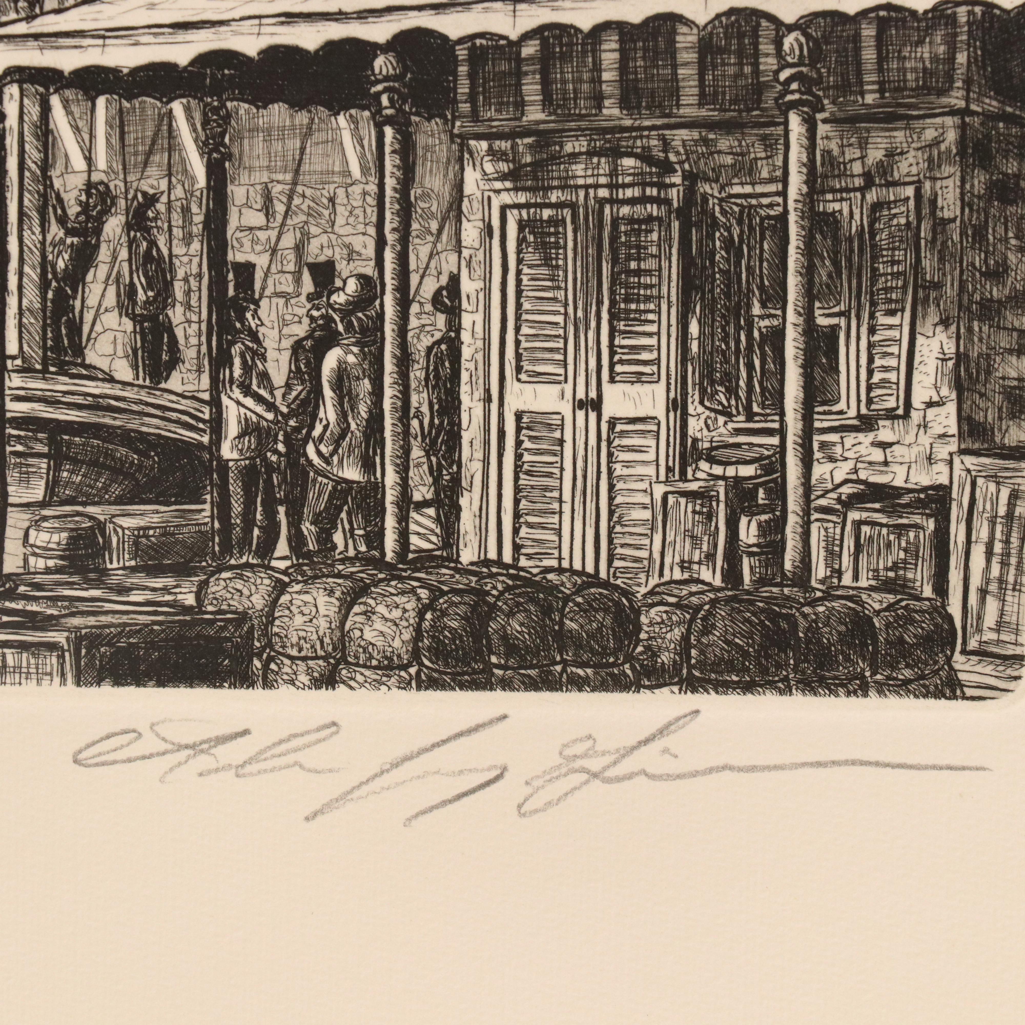 Alan Jay Gaines Etching "Robert E. Lee," 1976