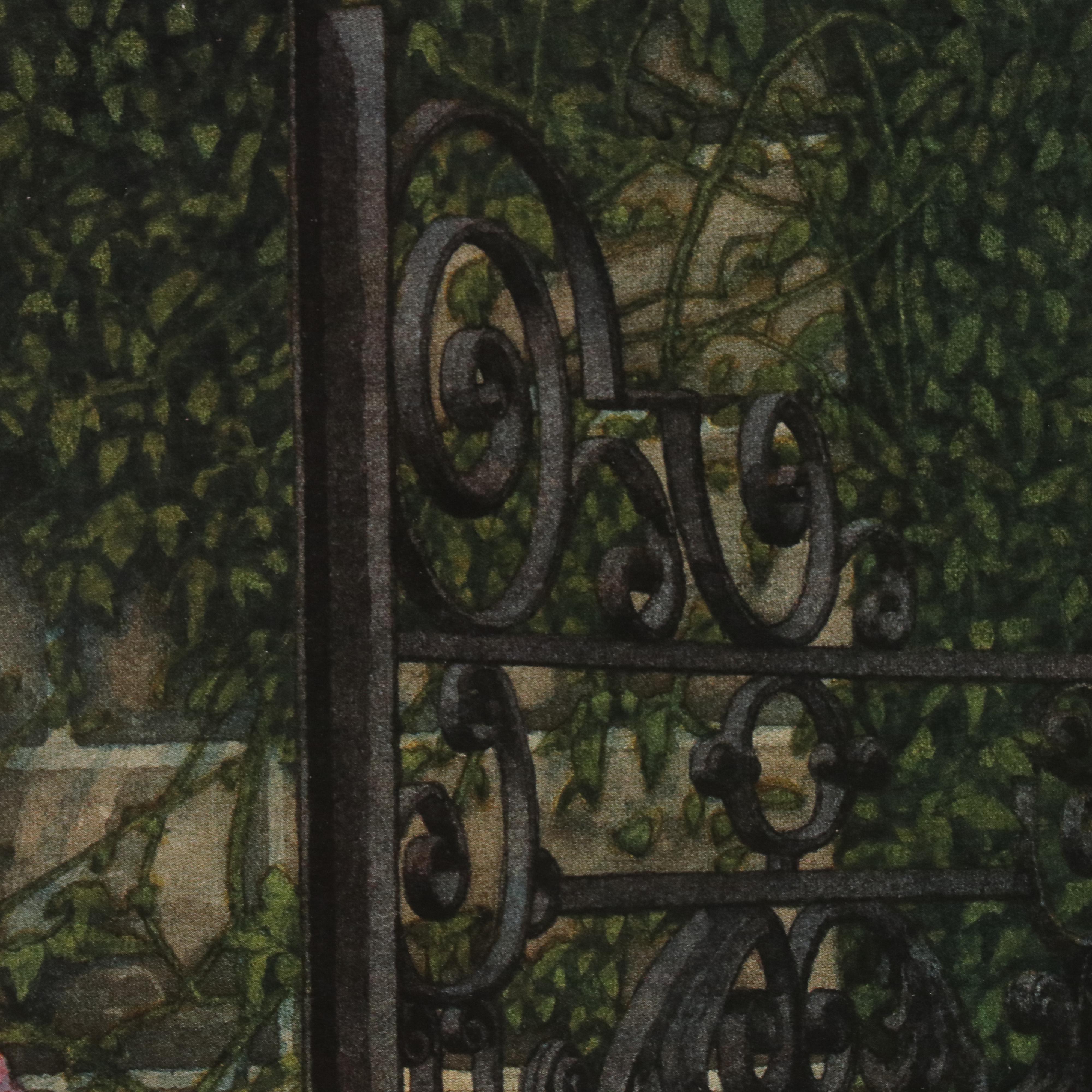 Jamie Cavaliere Residential Landscape Offset Lithograph "The Garden," 2002