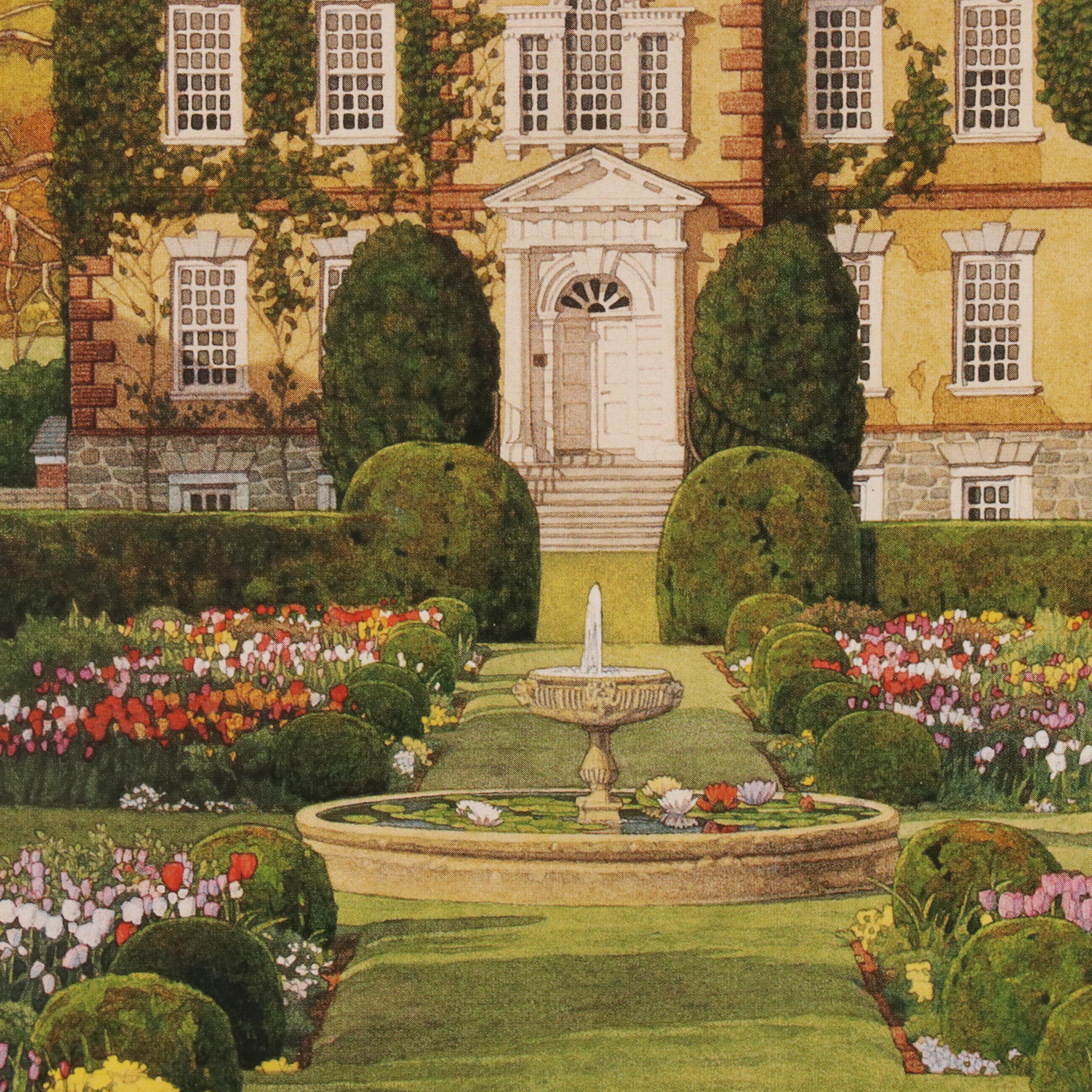 Jamie Cavaliere Residential Landscape Offset Lithograph "The Garden," 2002