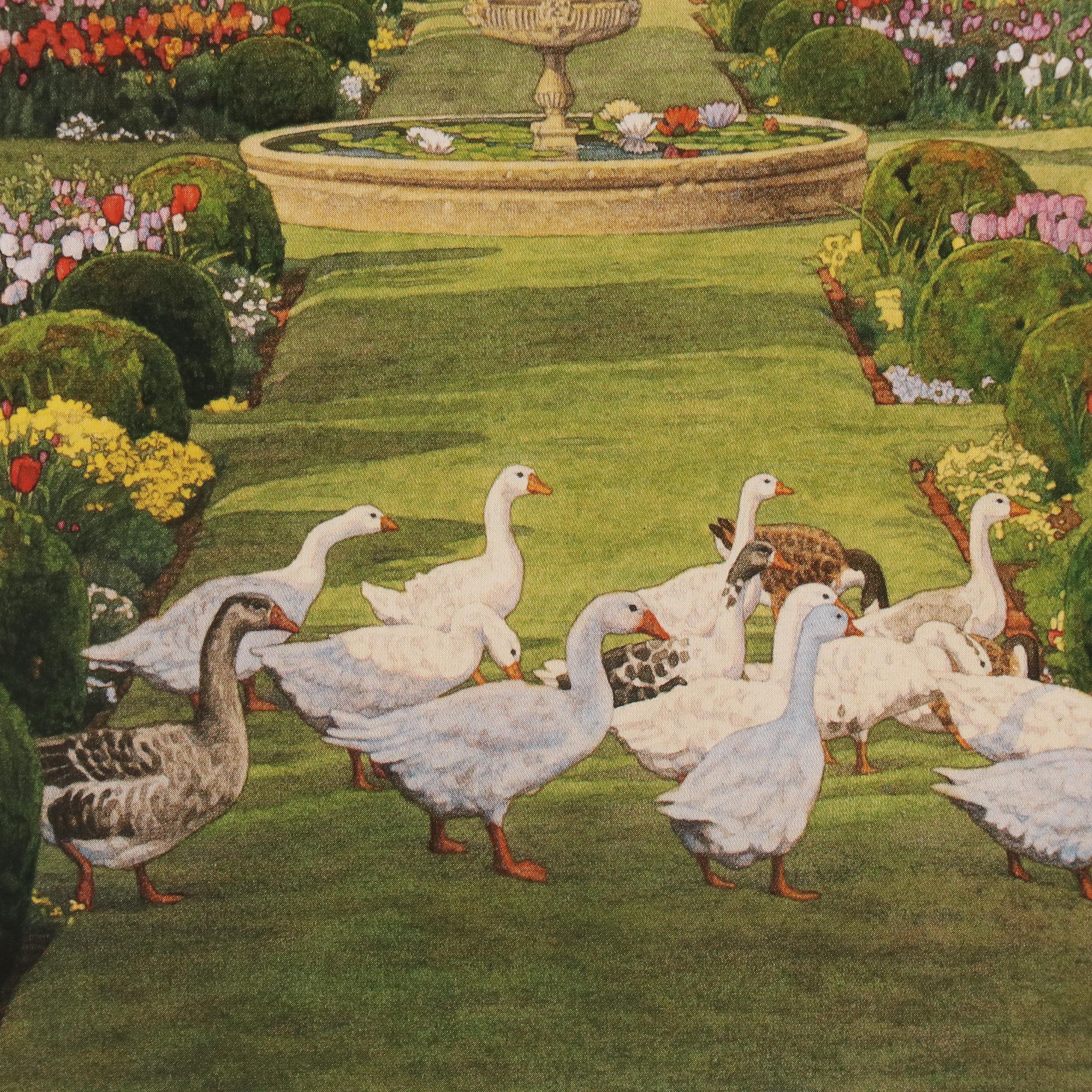 Jamie Cavaliere Residential Landscape Offset Lithograph "The Garden," 2002