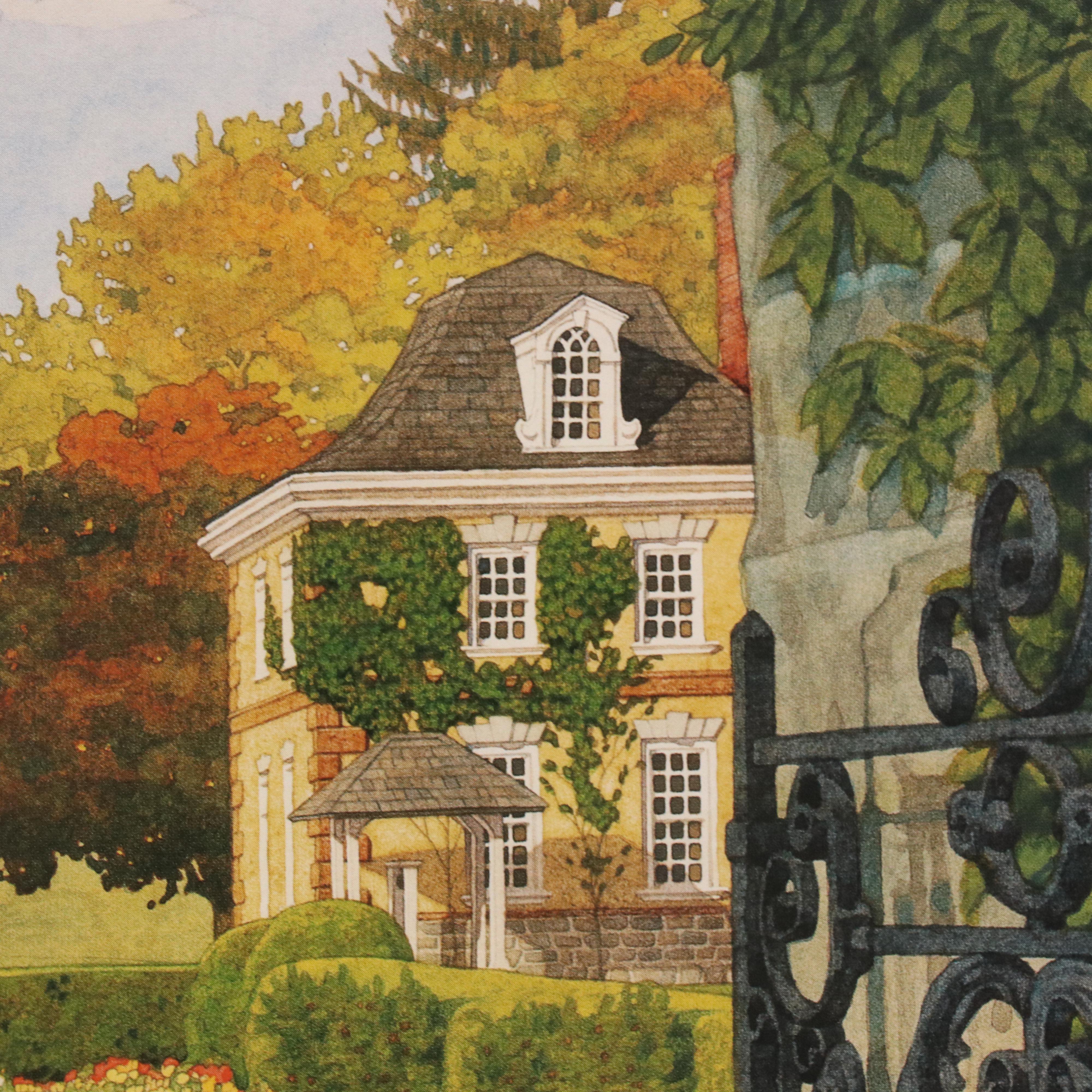 Jamie Cavaliere Residential Landscape Offset Lithograph "The Garden," 2002