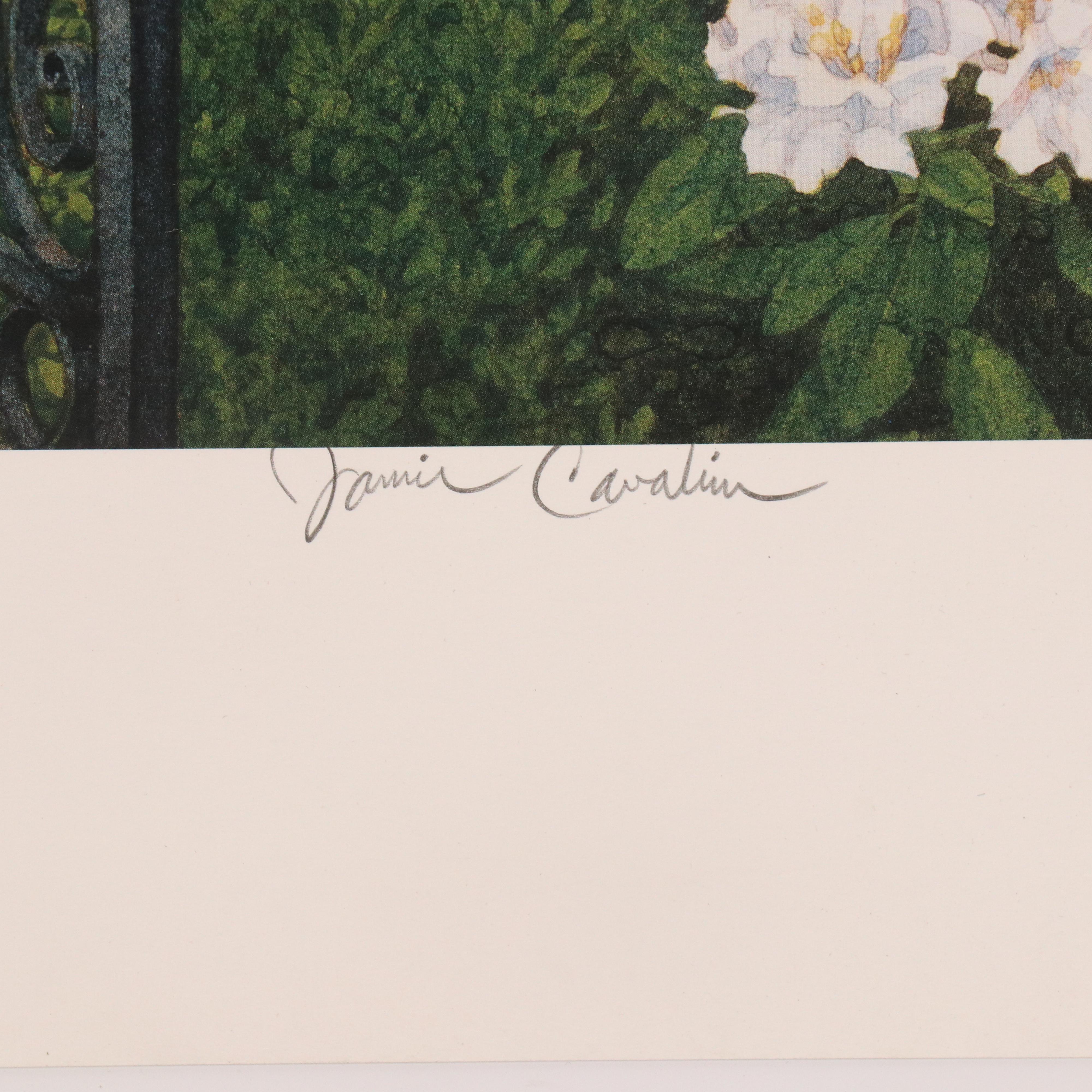 Jamie Cavaliere Residential Landscape Offset Lithograph "The Garden," 2002