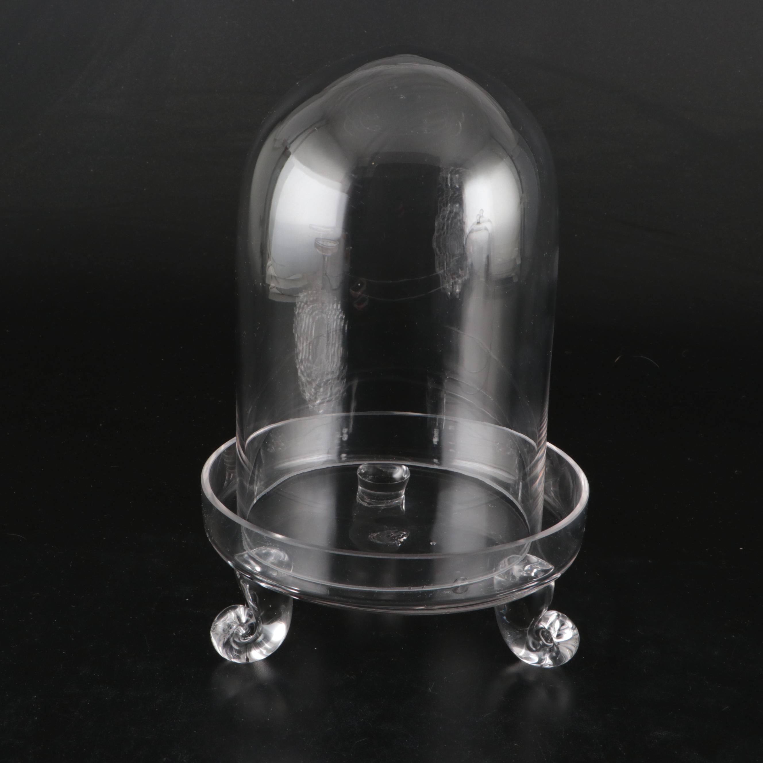 Fostoria "American Clear" Pressed Glass Torte Plate, Cloche and Other Glassware