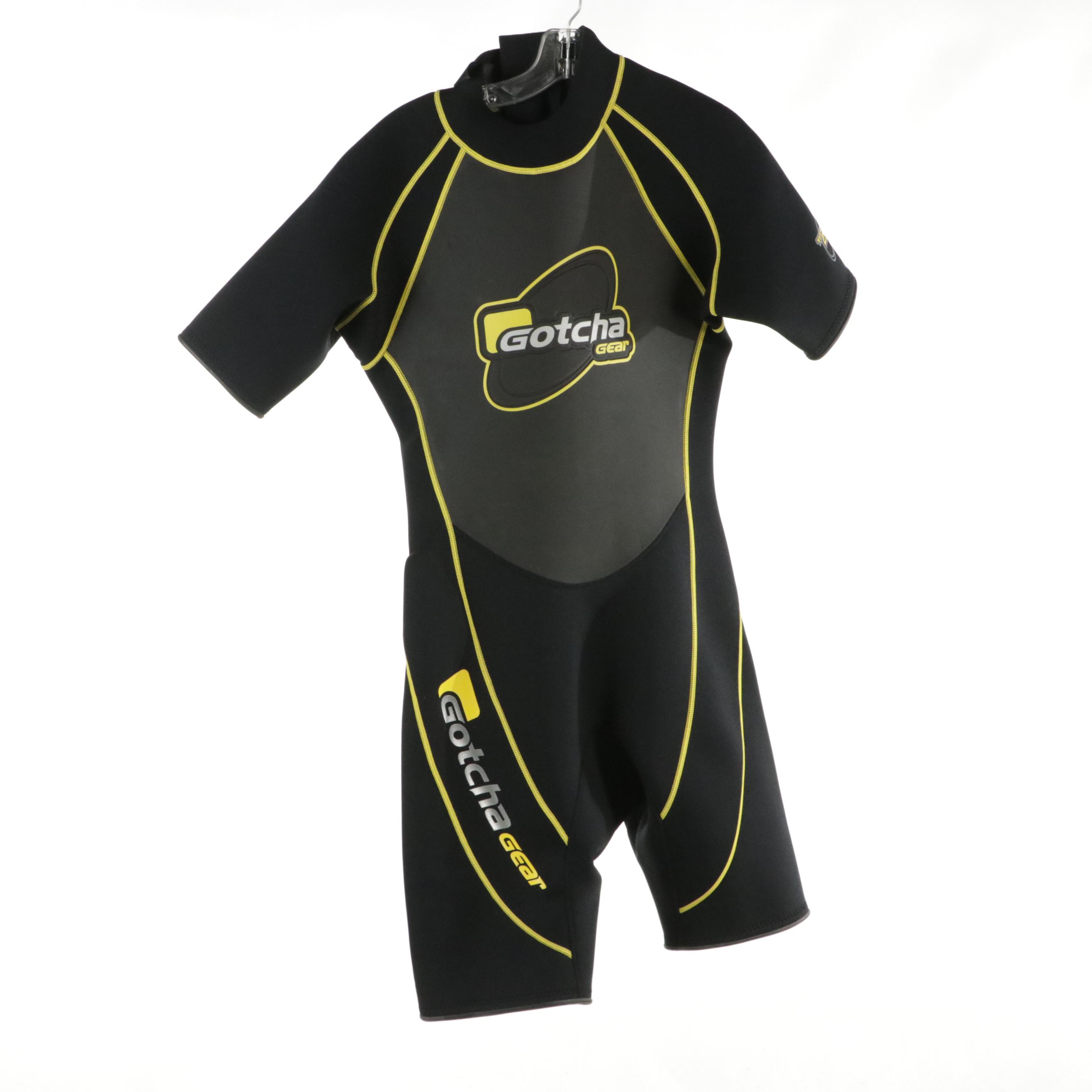 Men's Gotcha Gear 5062 Shorty Wetsuit and Ocean Pacific 402 Life Vest