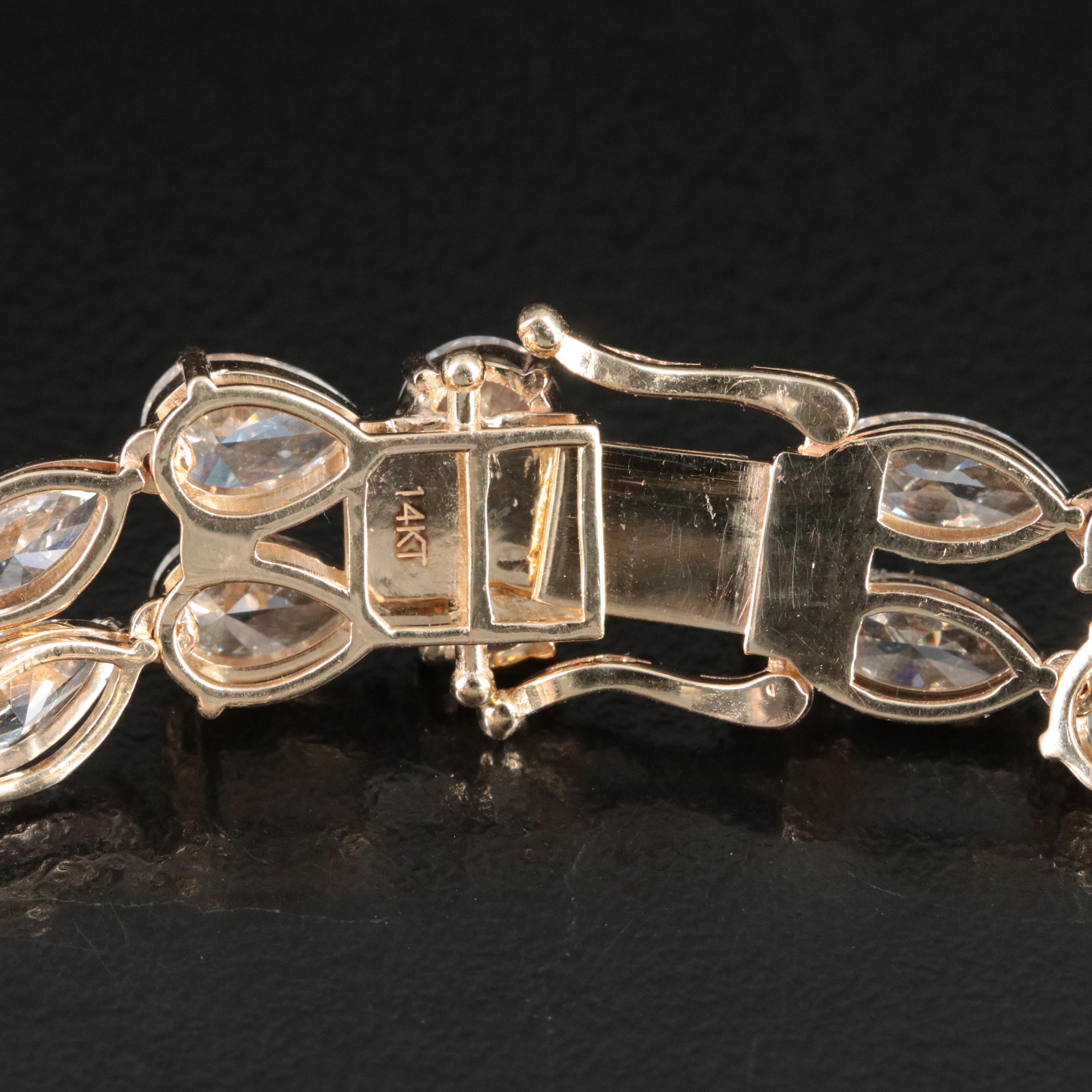 14K 20.74 CTW Lab Grown Diamond Double Row Bracelet