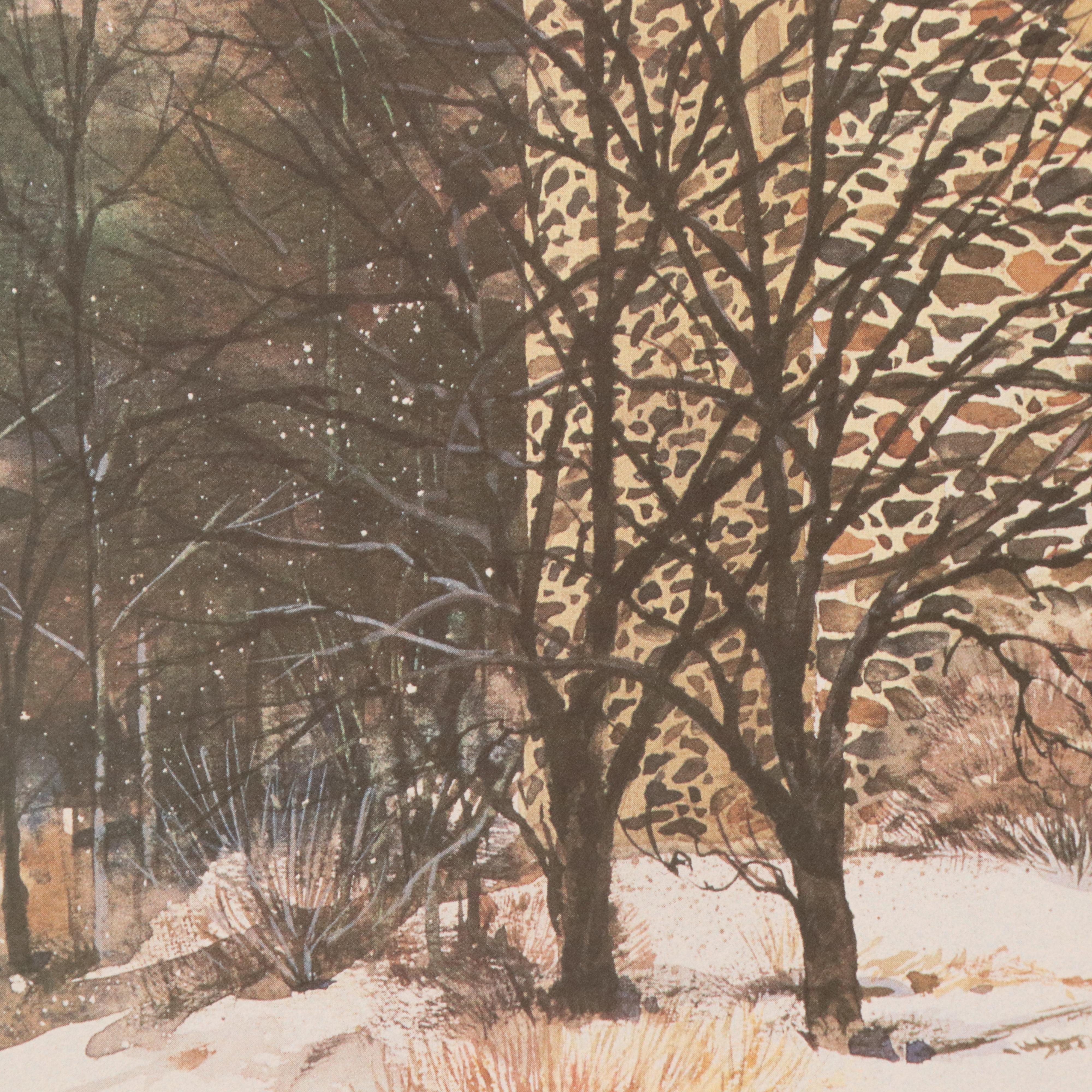 Timothy O'Toole Residential Landscape Offset Lithograph "Chadds Ford Winter"