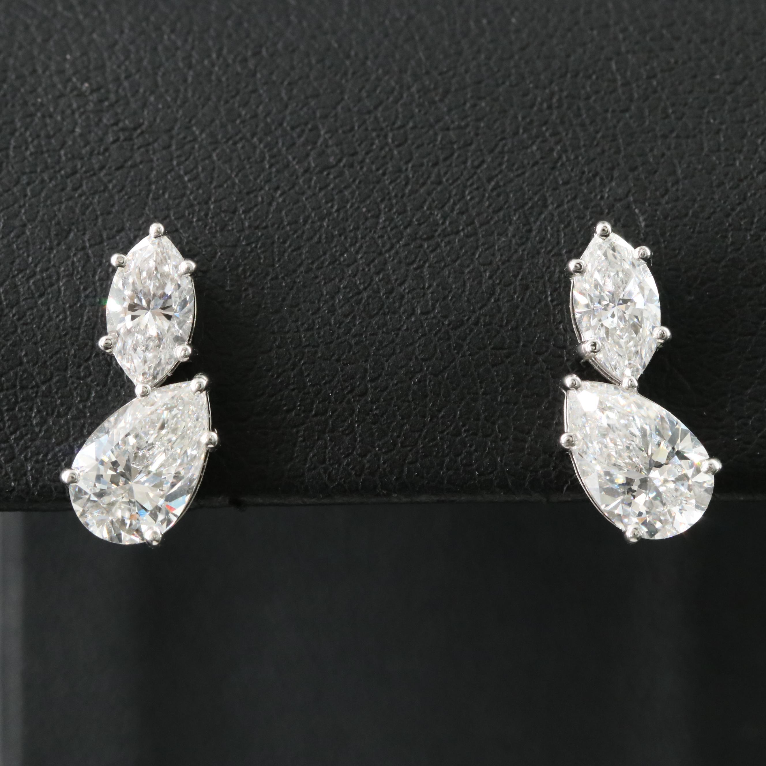 Platinum 2.41 CTW Lab Grown Diamond Earrings