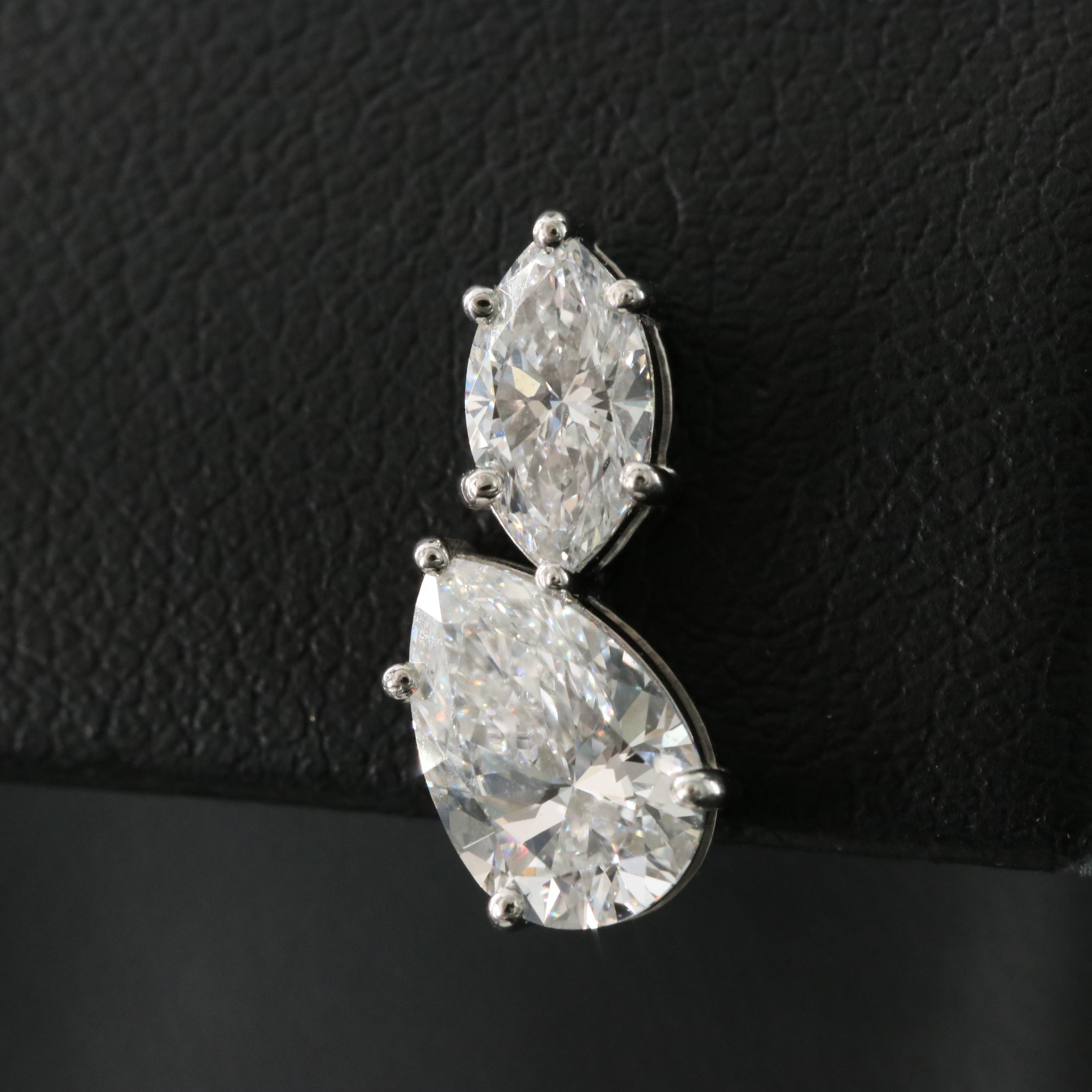 Platinum 2.41 CTW Lab Grown Diamond Earrings