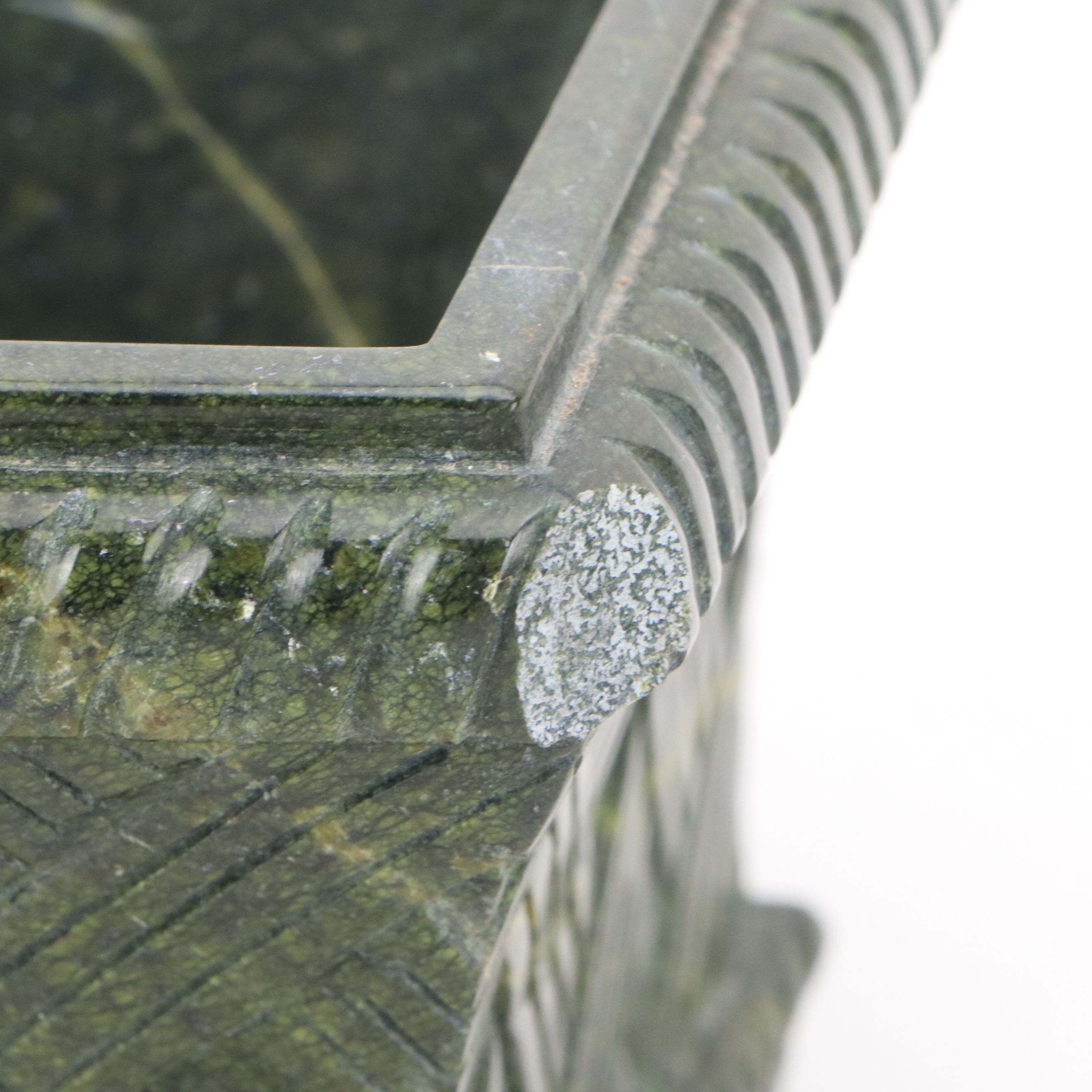 Carved Marble Basket Style Planters