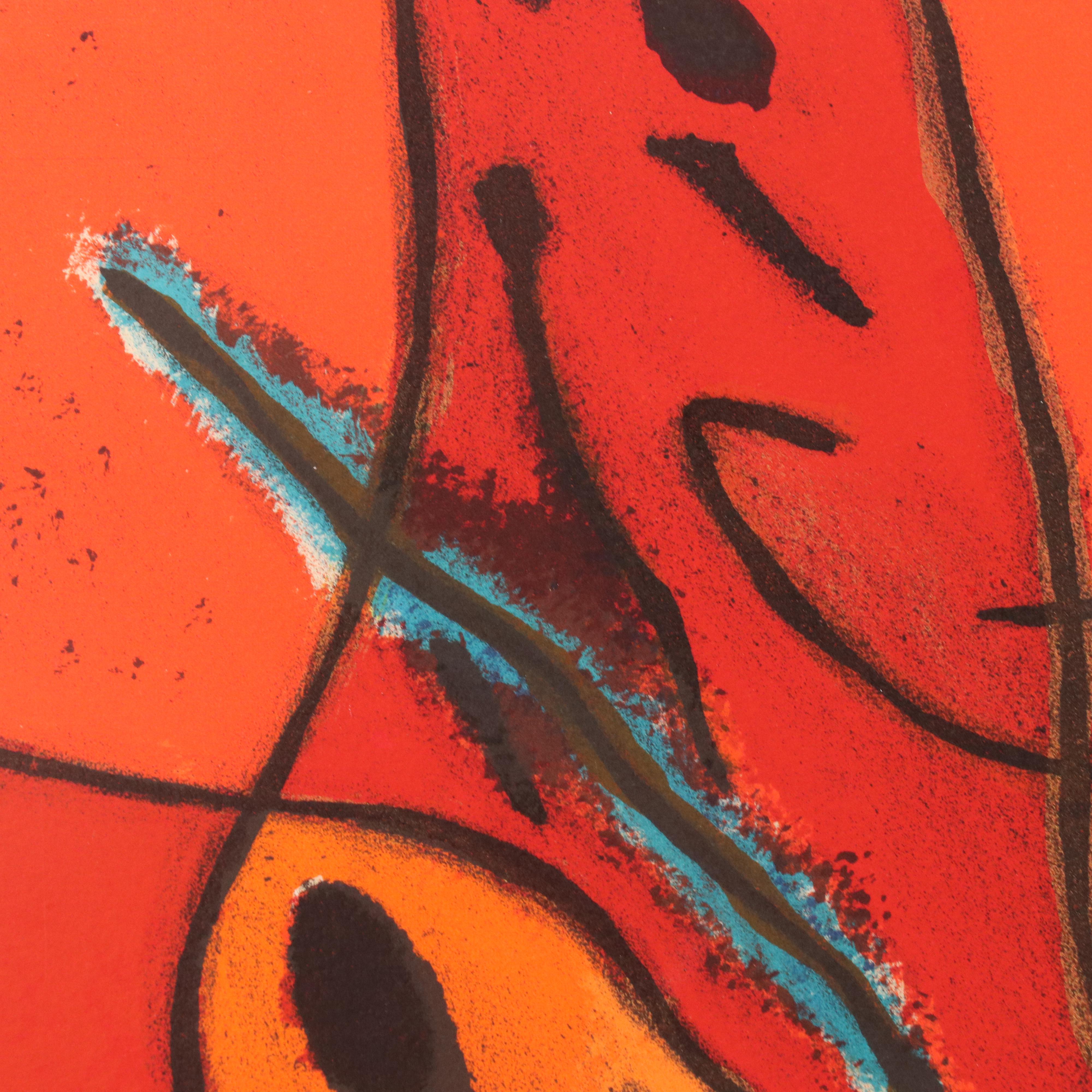 Gustave Singier Modern Lithograph "Bathers," 1969