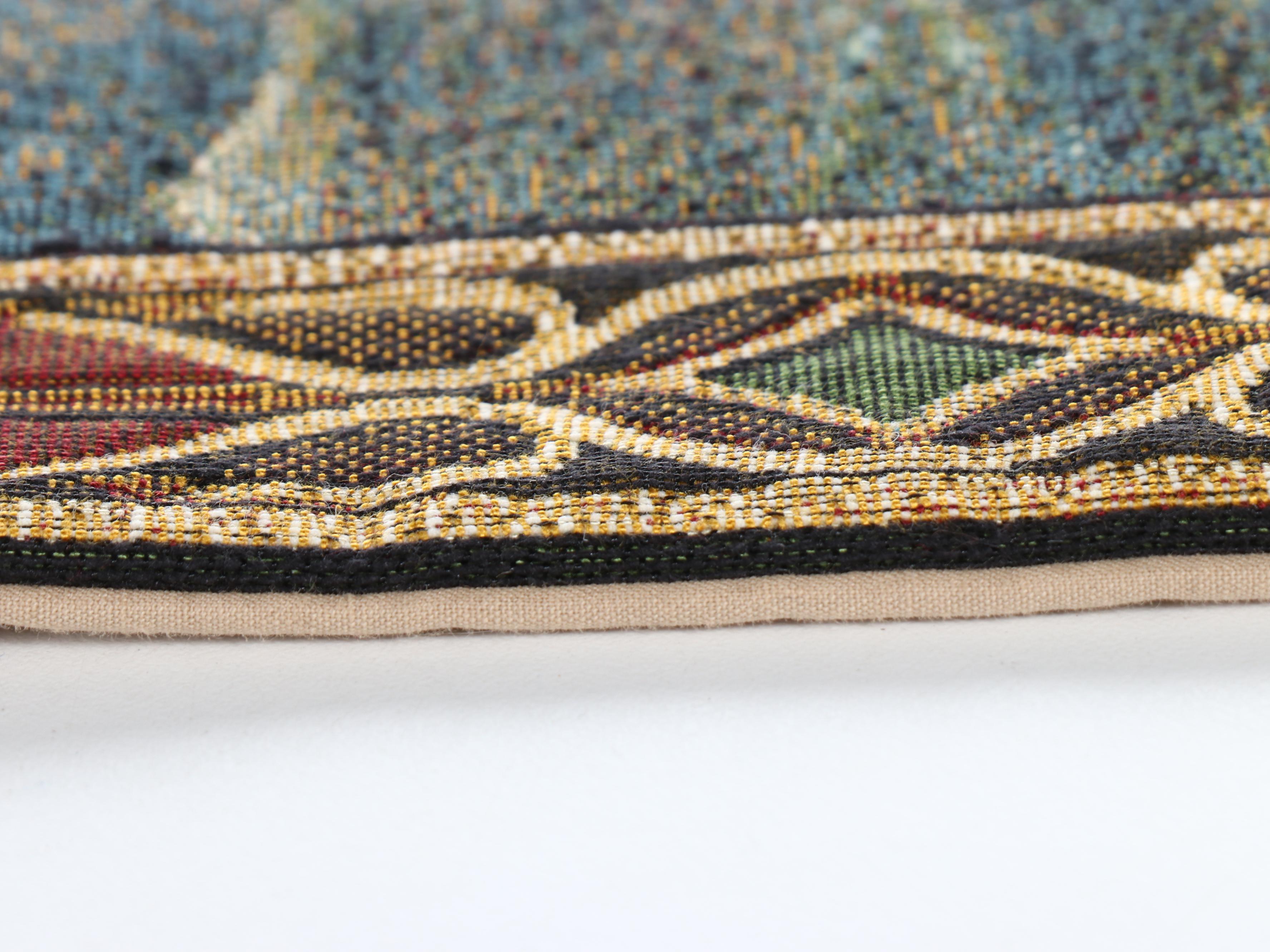 Arazzo Italian Jacquard Woven Naval Battle Scene Tapestry, Late 20th Century