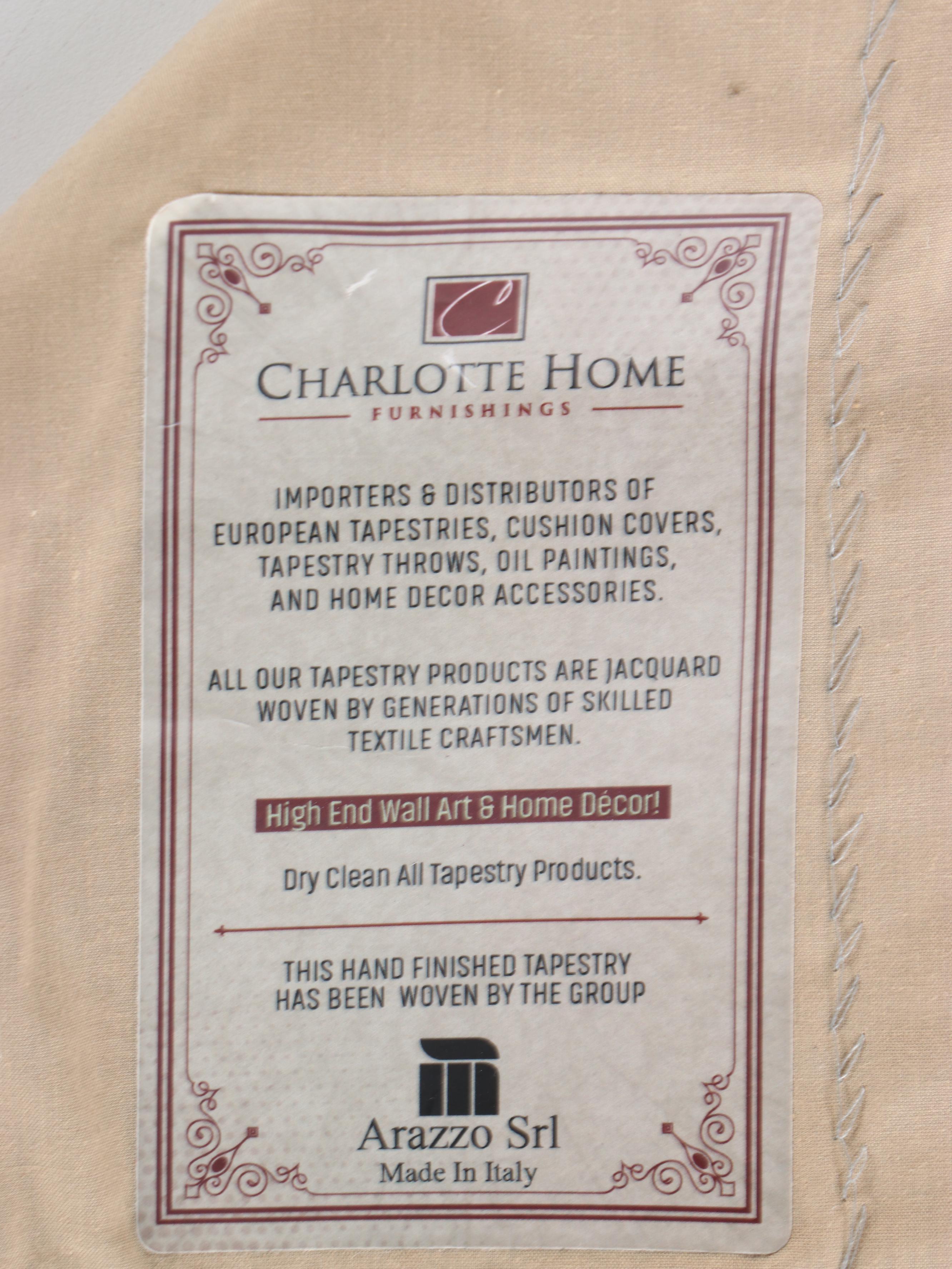 Arazzo Italian Jacquard Woven Naval Battle Scene Tapestry, Late 20th Century