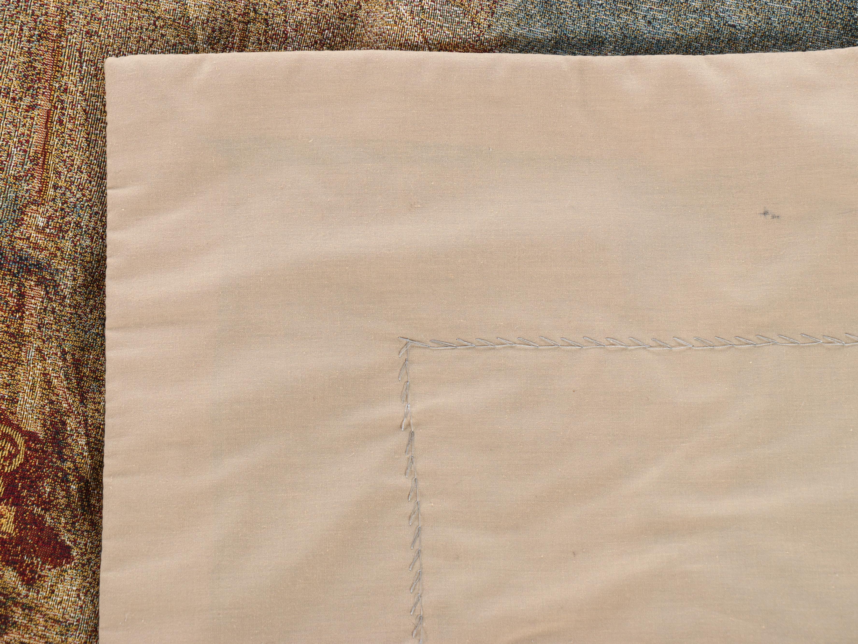 Arazzo Italian Jacquard Woven Naval Battle Scene Tapestry, Late 20th Century