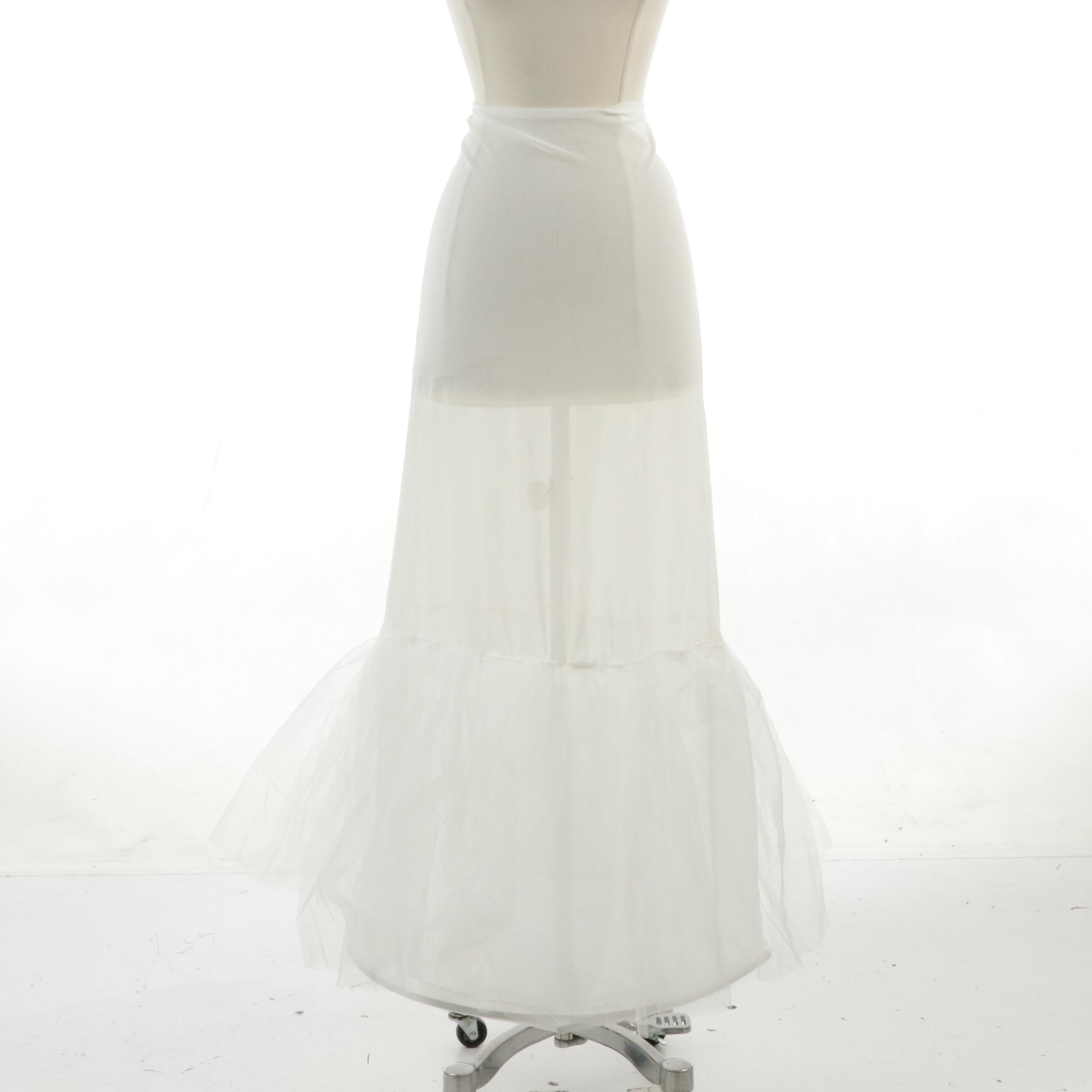 Alfred Bosand Balloon Sleeve Metallic Flocked Tulle Ball Gown