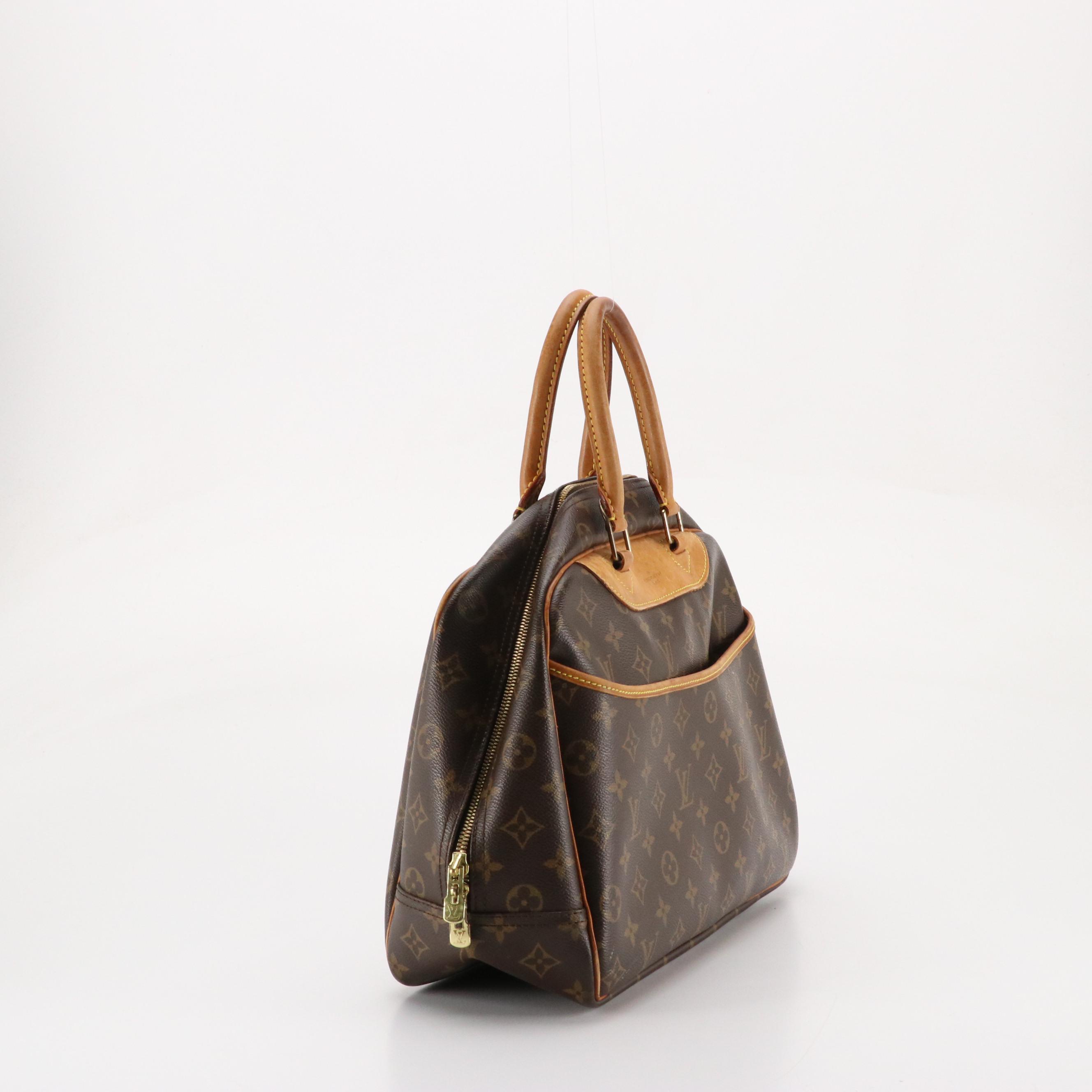Louis Vuitton Deauville Handbag in Monogram Canvas and Vachetta Leather