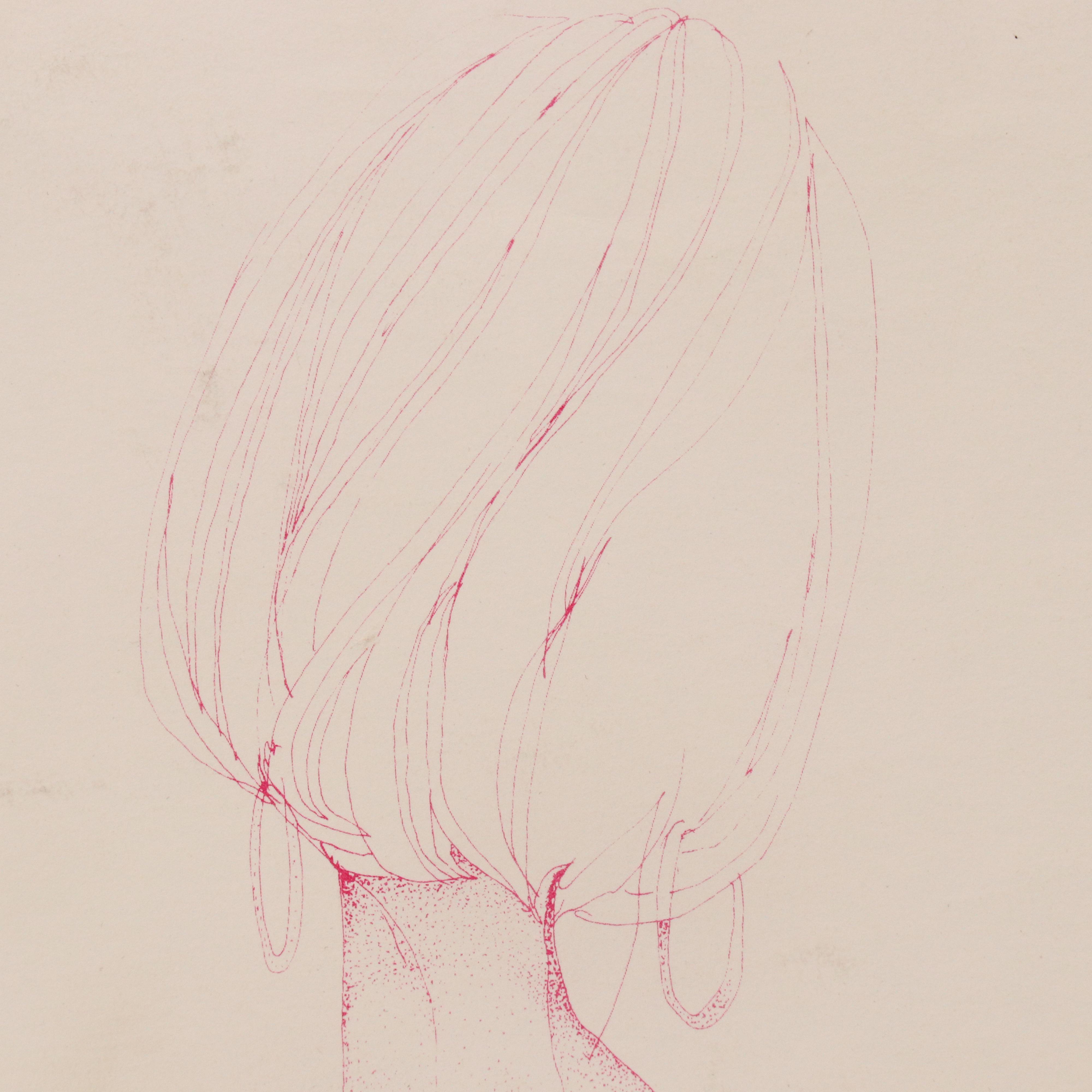 Lithograph of Nude Figure