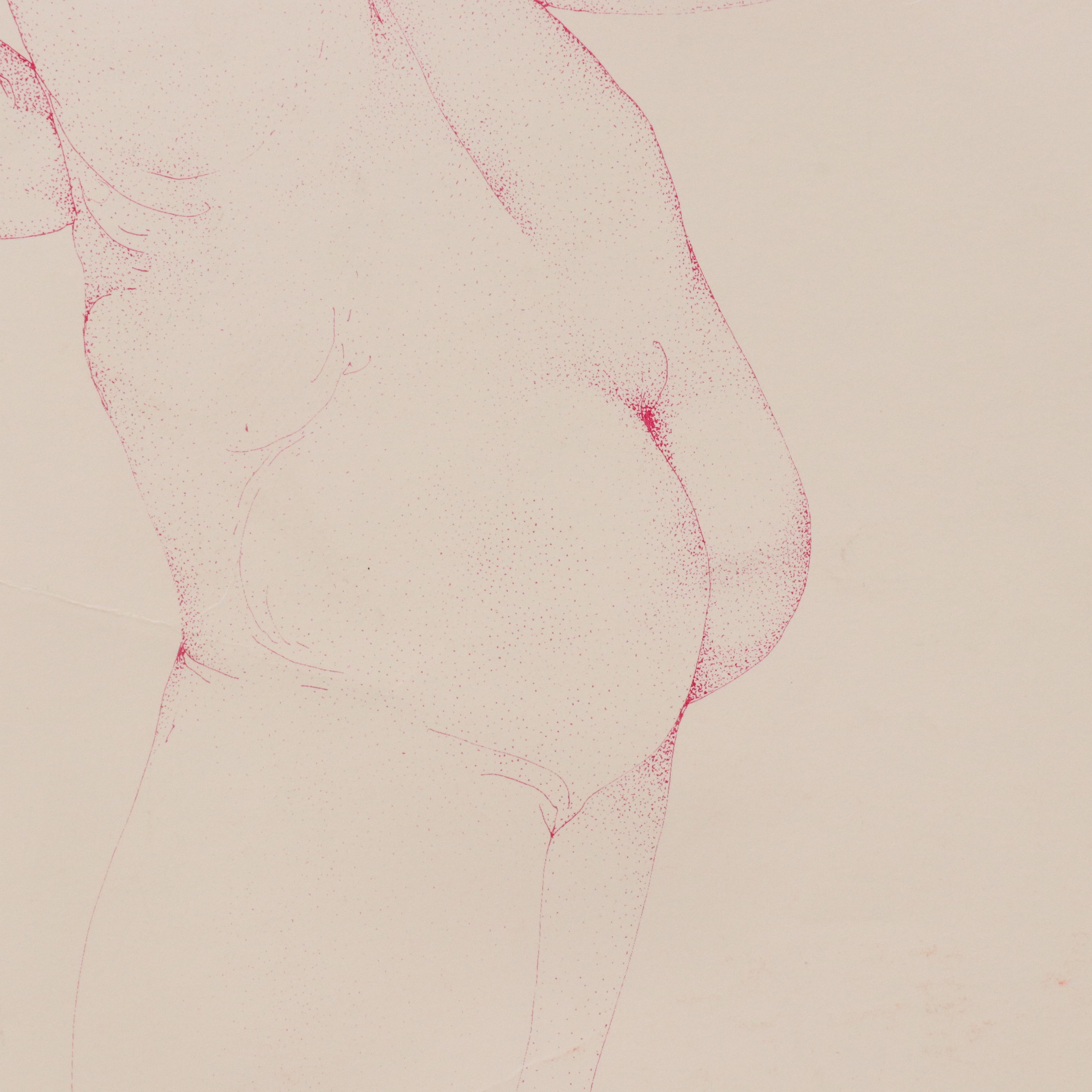 Lithograph of Nude Figure