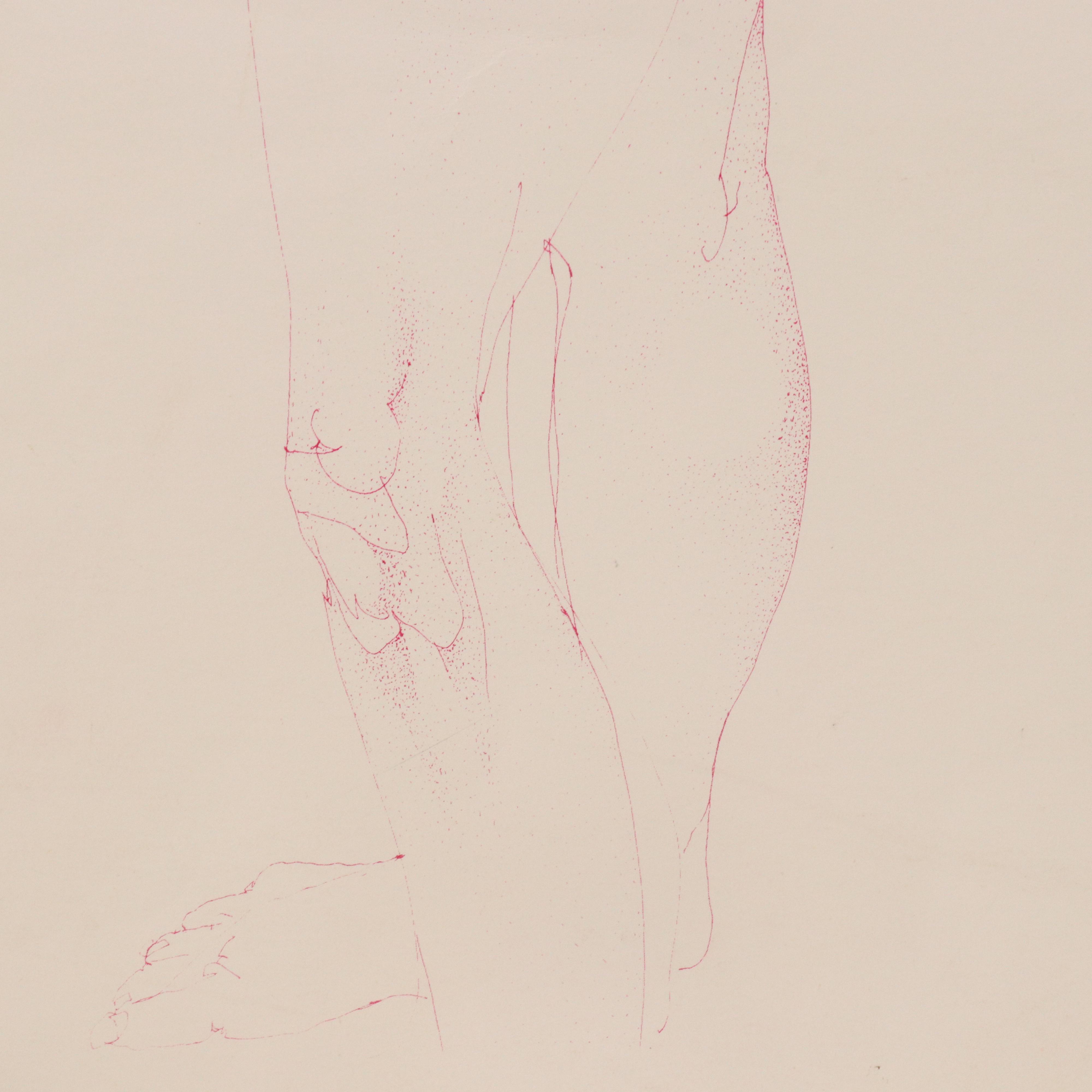 Lithograph of Nude Figure