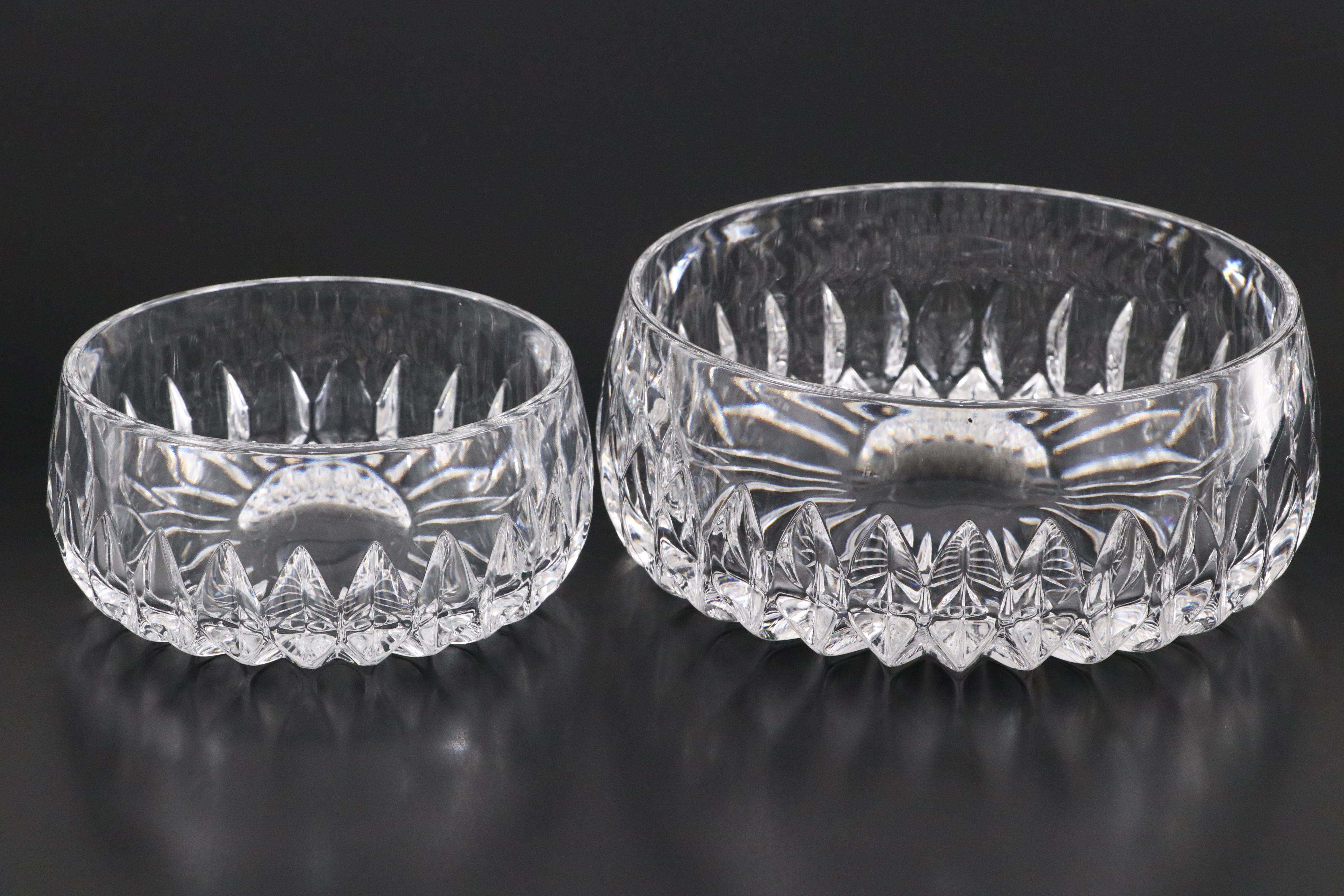 Gorham "Althea" Cut Crystal Bowls with Indiana Glass "Concord" Candy Dish