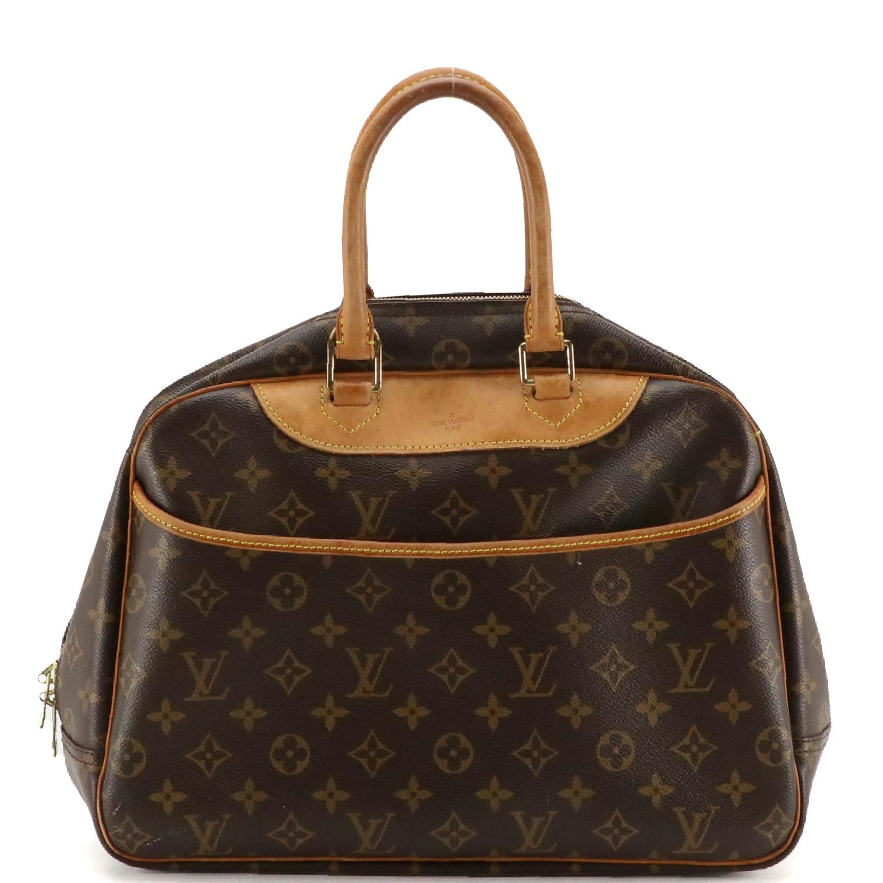 Louis Vuitton Deauville Handbag in Monogram Canvas and Vachetta Leather