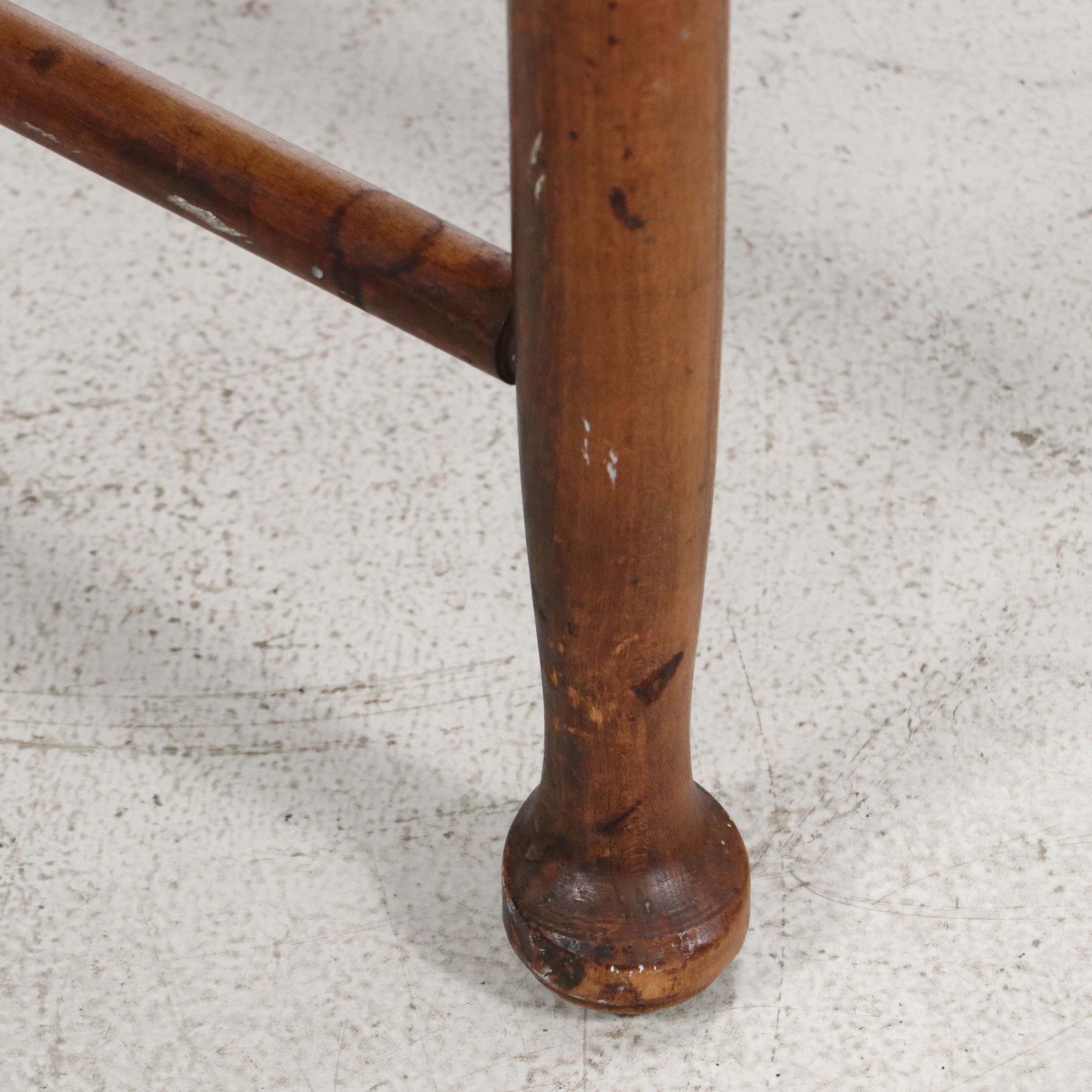 Wood Ladder-Back Armchair with Rush Seat and Side Chair with Woven Cord Seat