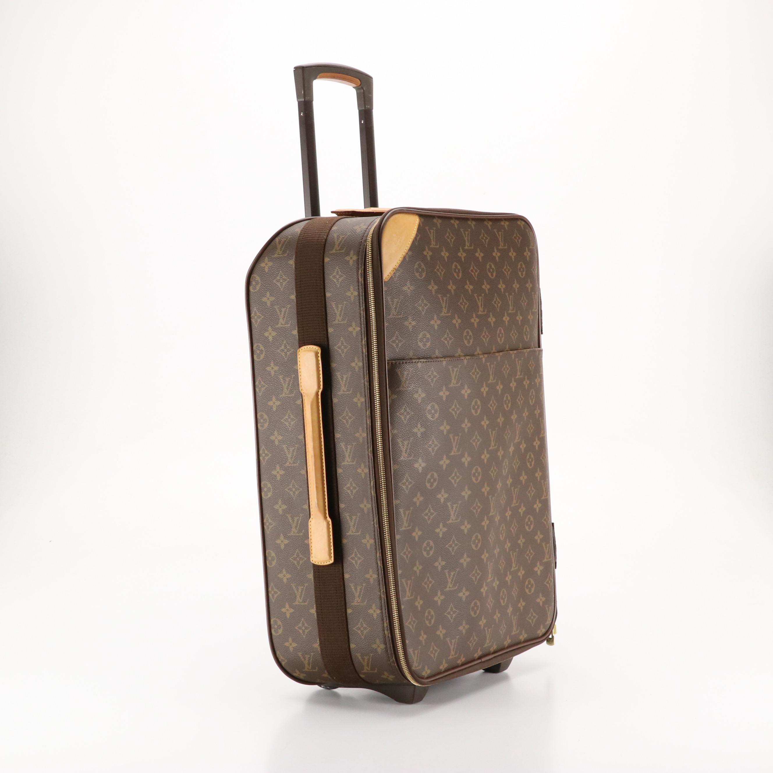 Louis Vuitton Pégase 55 Trolley Case in Monogram Canvas and Vachetta Leather
