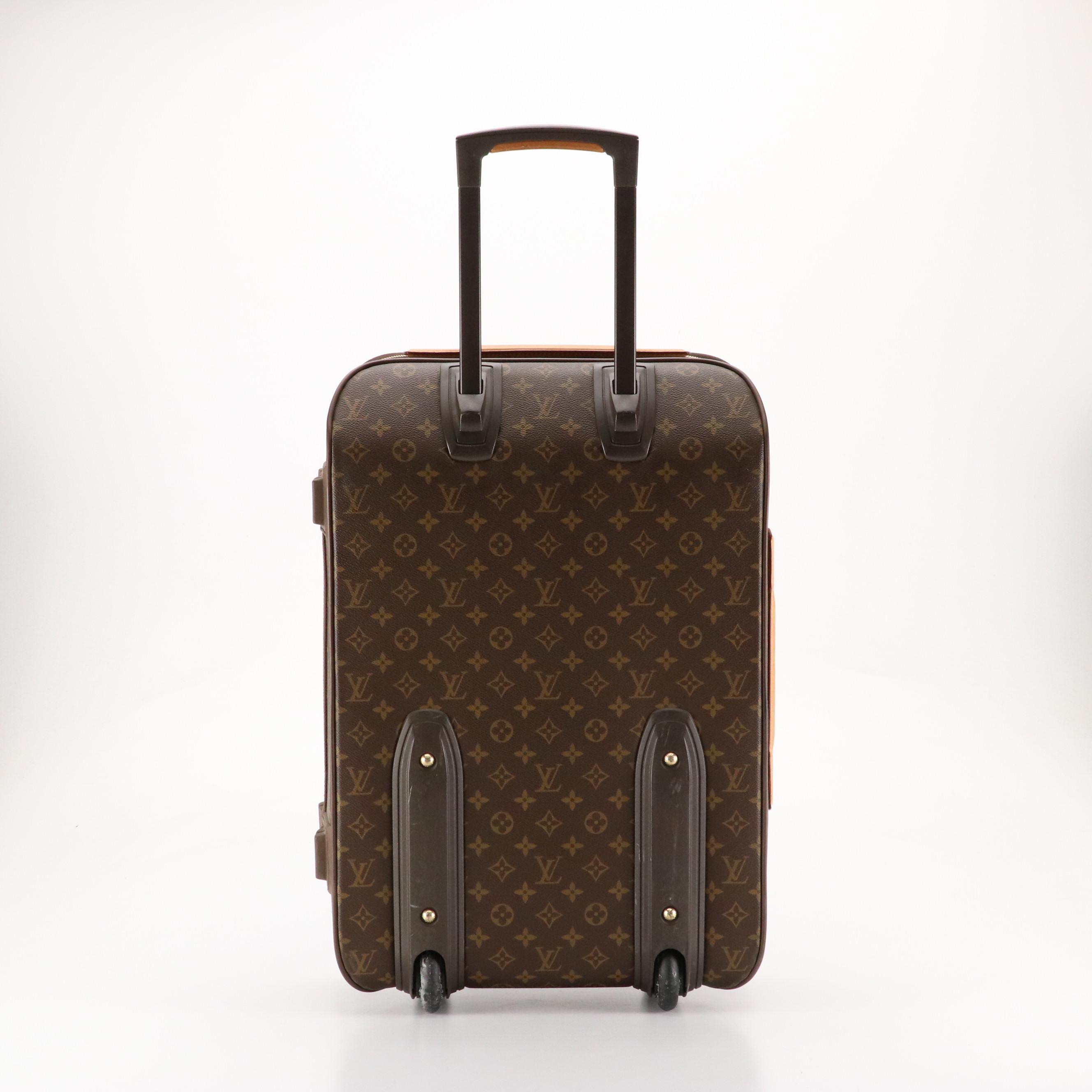 Louis Vuitton Pégase 55 Trolley Case in Monogram Canvas and Vachetta Leather