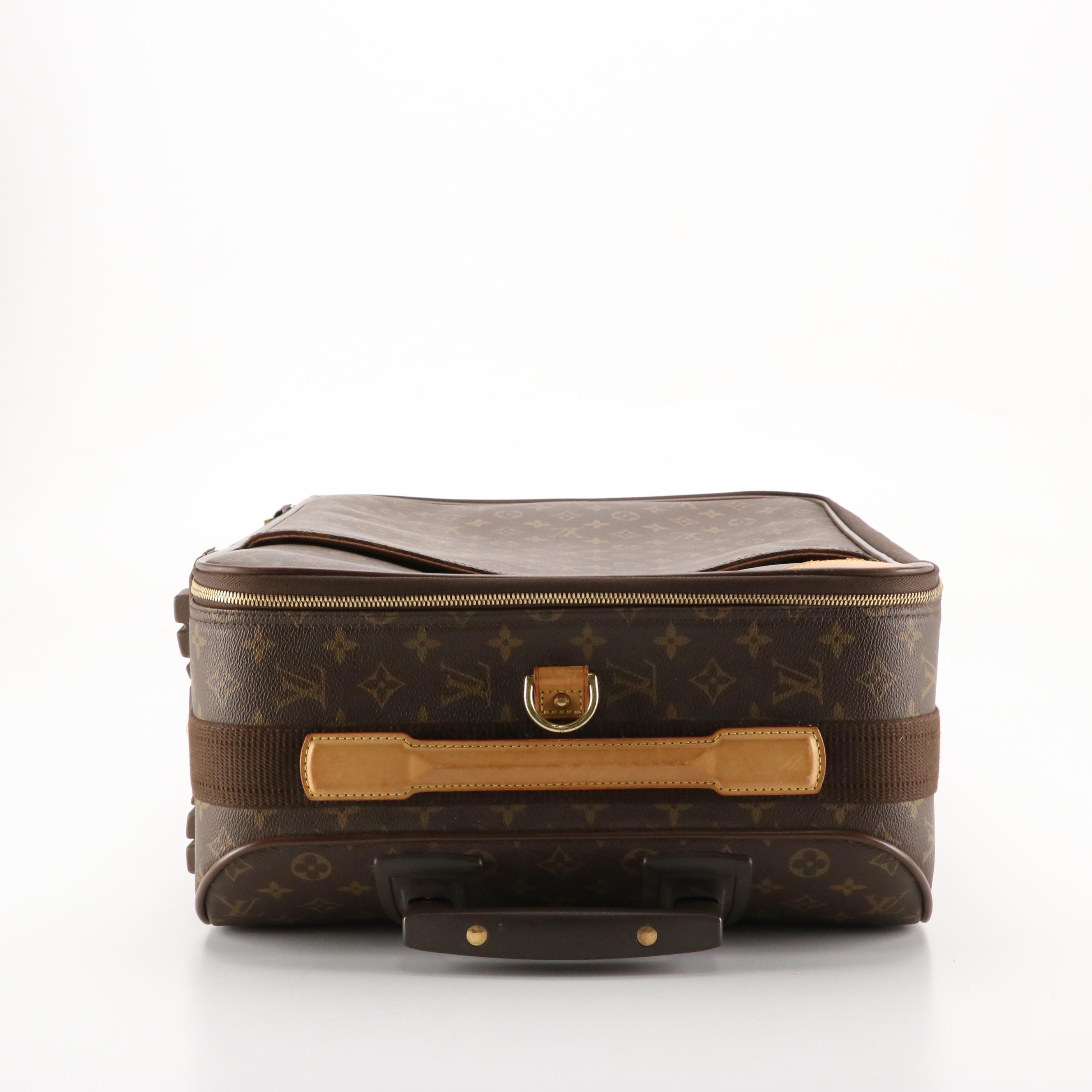 Louis Vuitton Pégase 55 Trolley Case in Monogram Canvas and Vachetta Leather