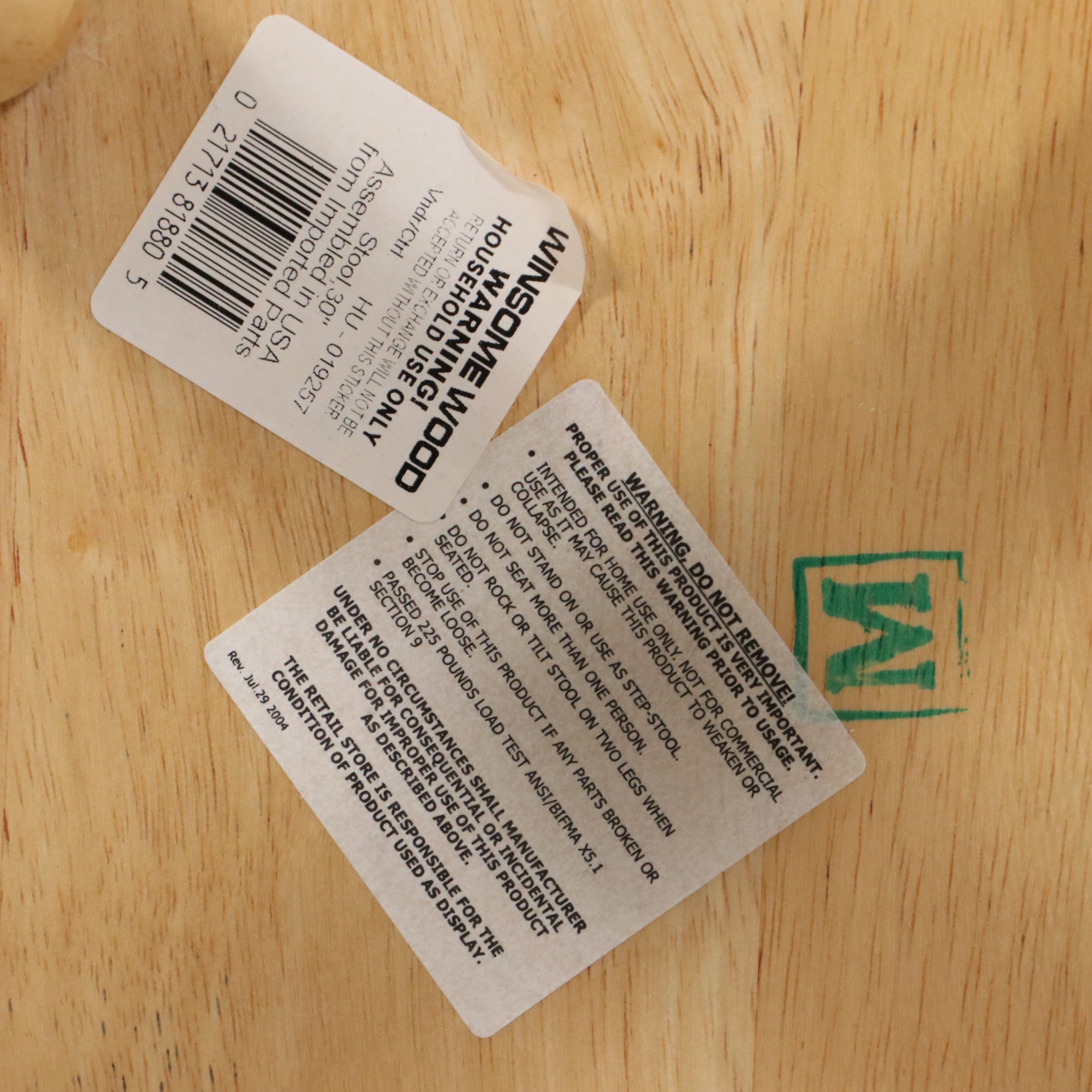 Set of Four Winsome Wood Contemporary Barstools