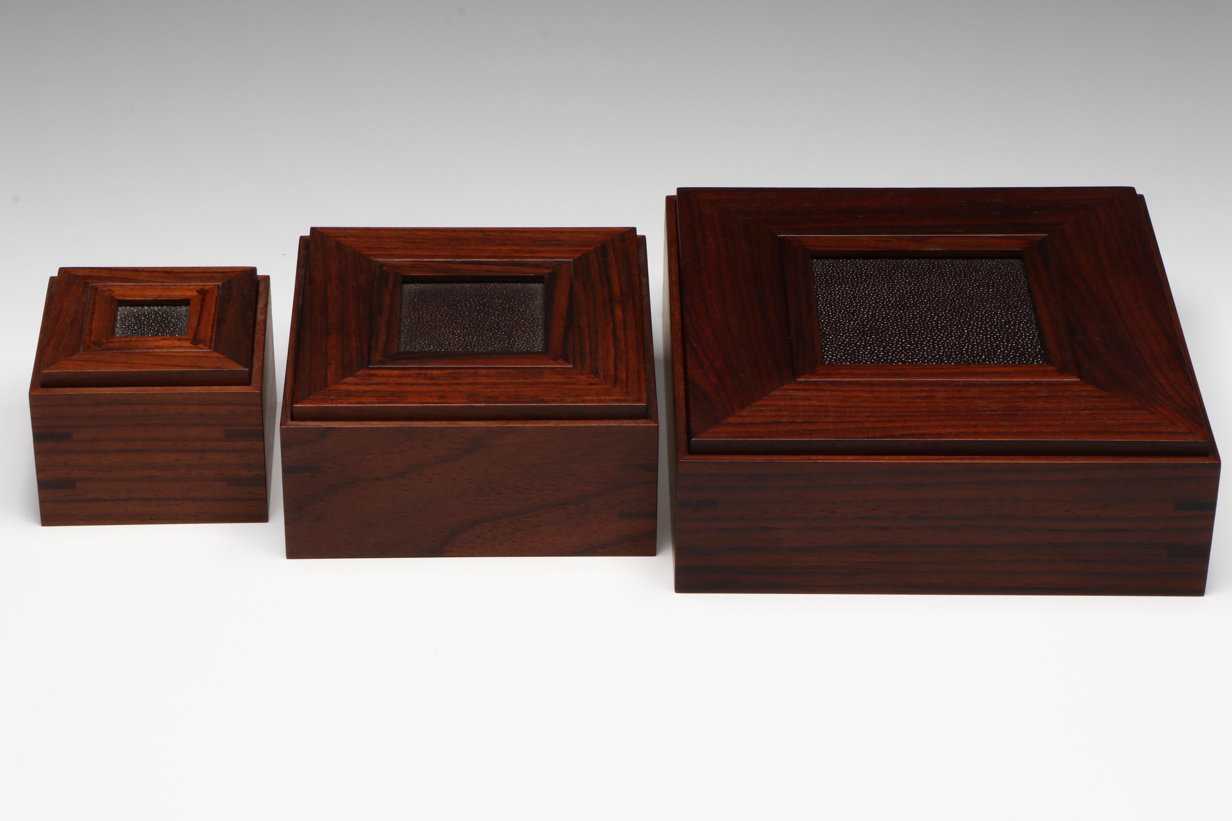 Hermès Exotic Hardwood Storage Boxes