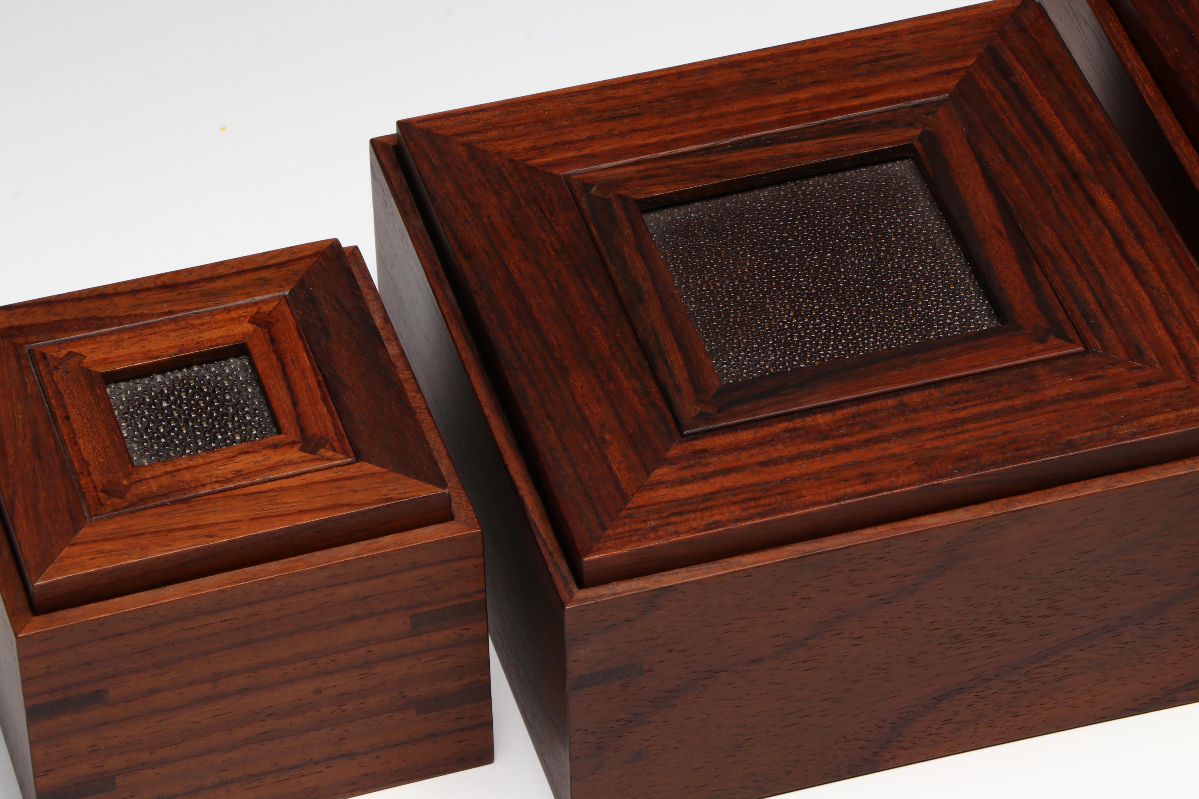 Hermès Exotic Hardwood Storage Boxes