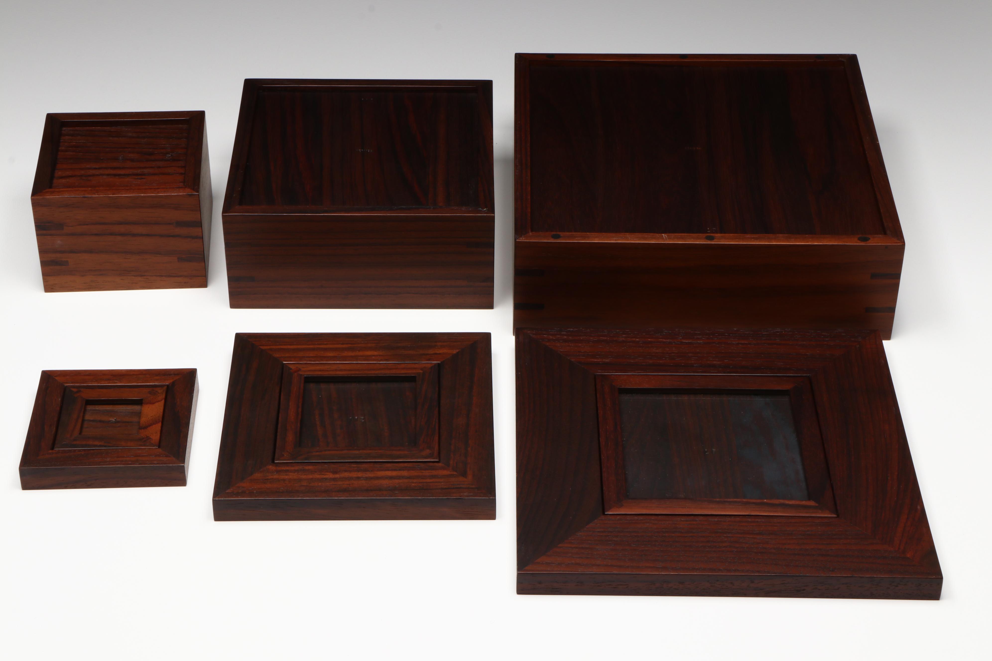 Hermès Exotic Hardwood Storage Boxes