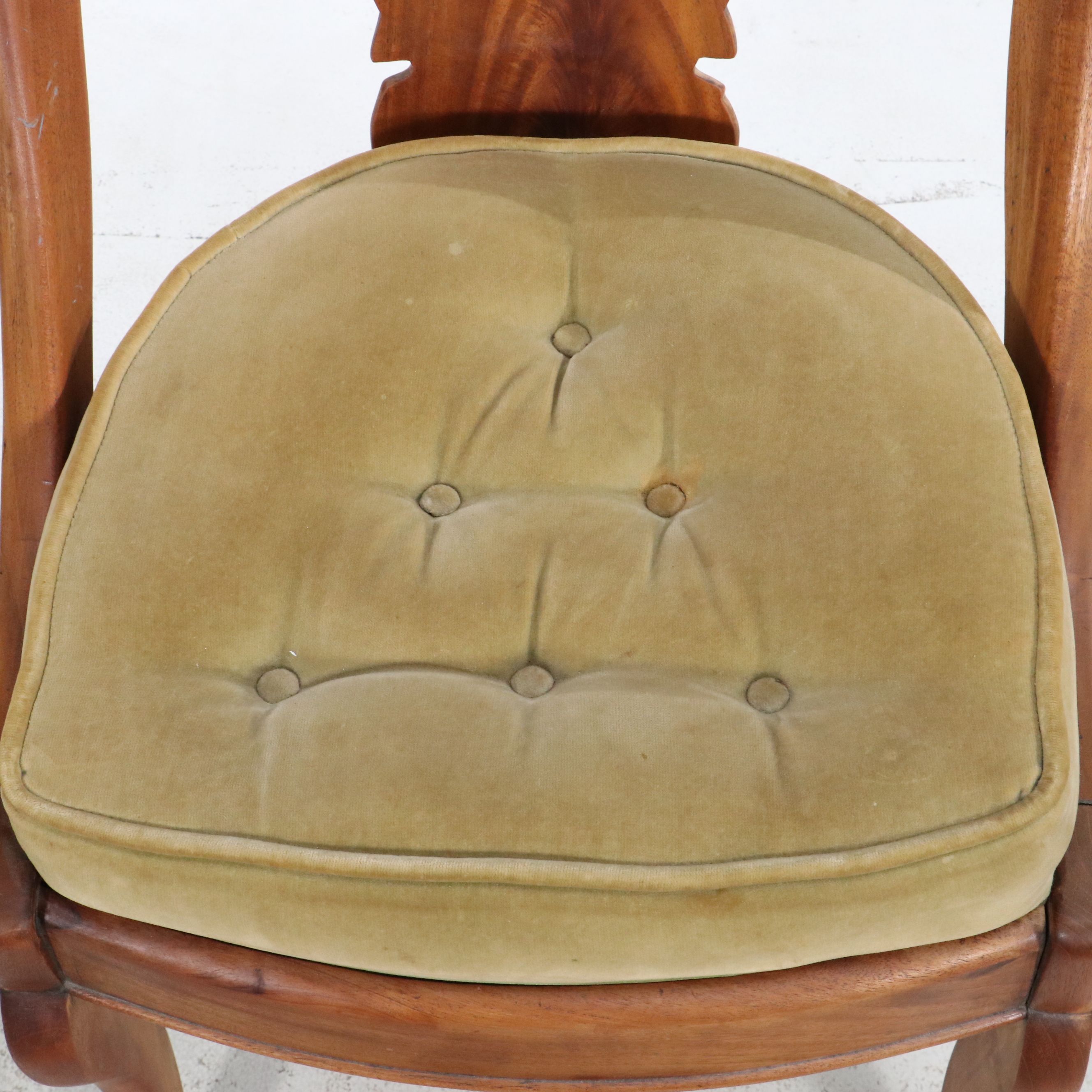 Late Victorian Carved Walnut Side Chair, Late 19th/Early 20th Century