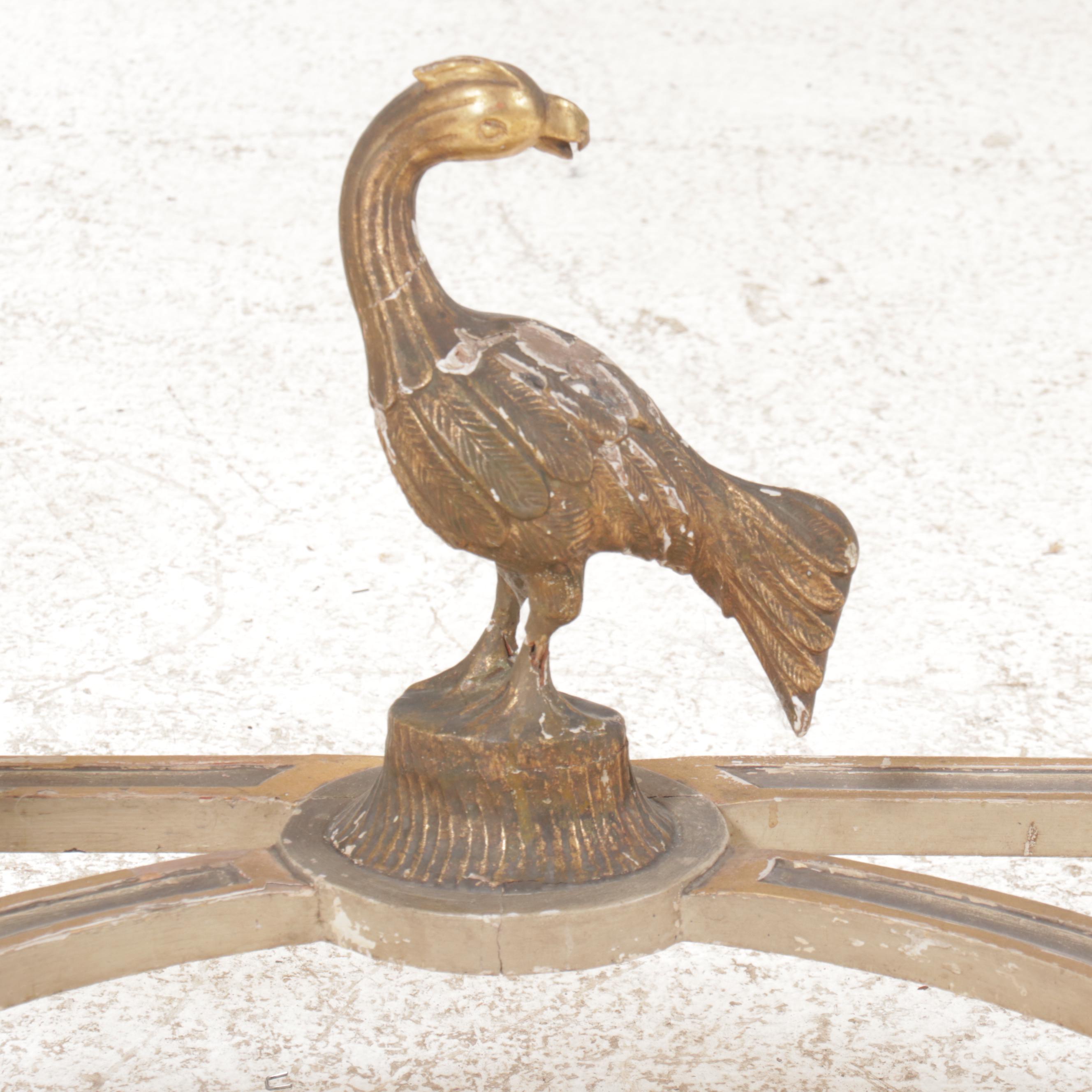 Louis XVI Style Marble Top Demilune Console Table