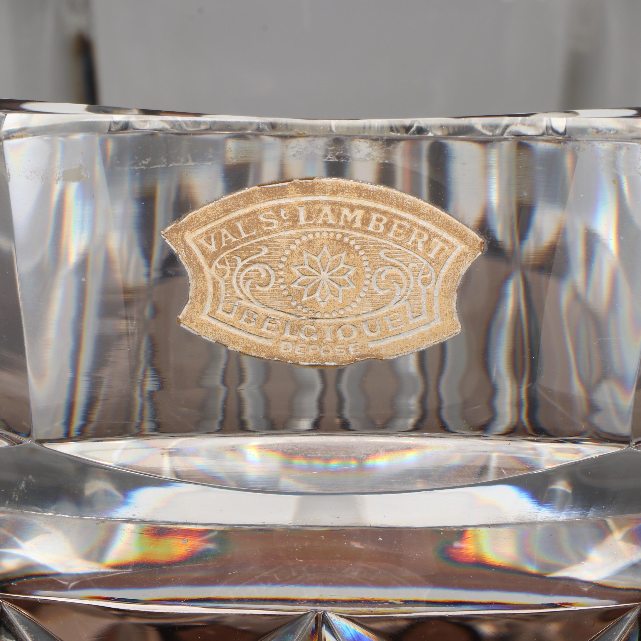 Val St. Lambert Art Deco Crystal Vase Designed by Charles Graffart