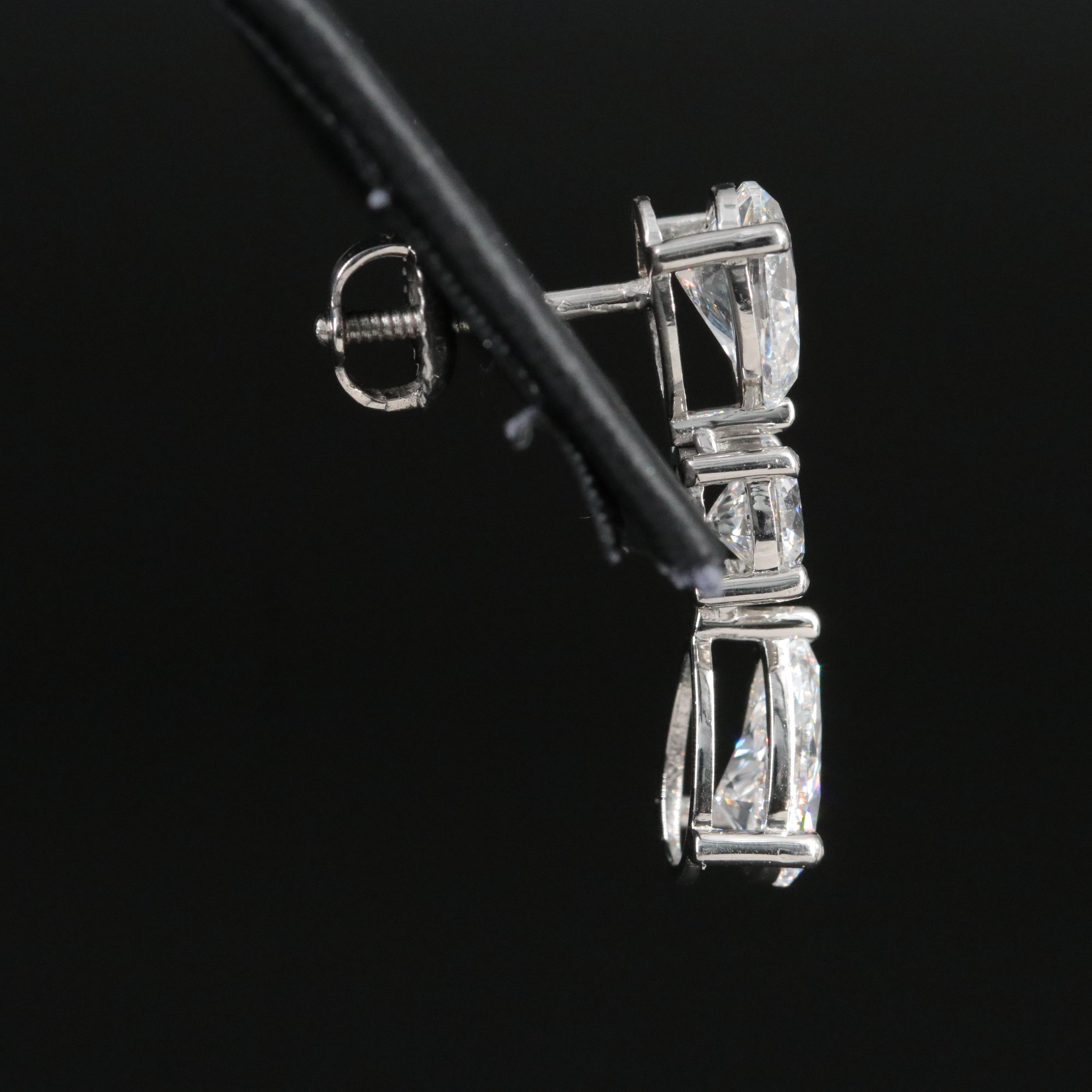 Platinum 3.94 CTW Lab Grown Diamond Earrings