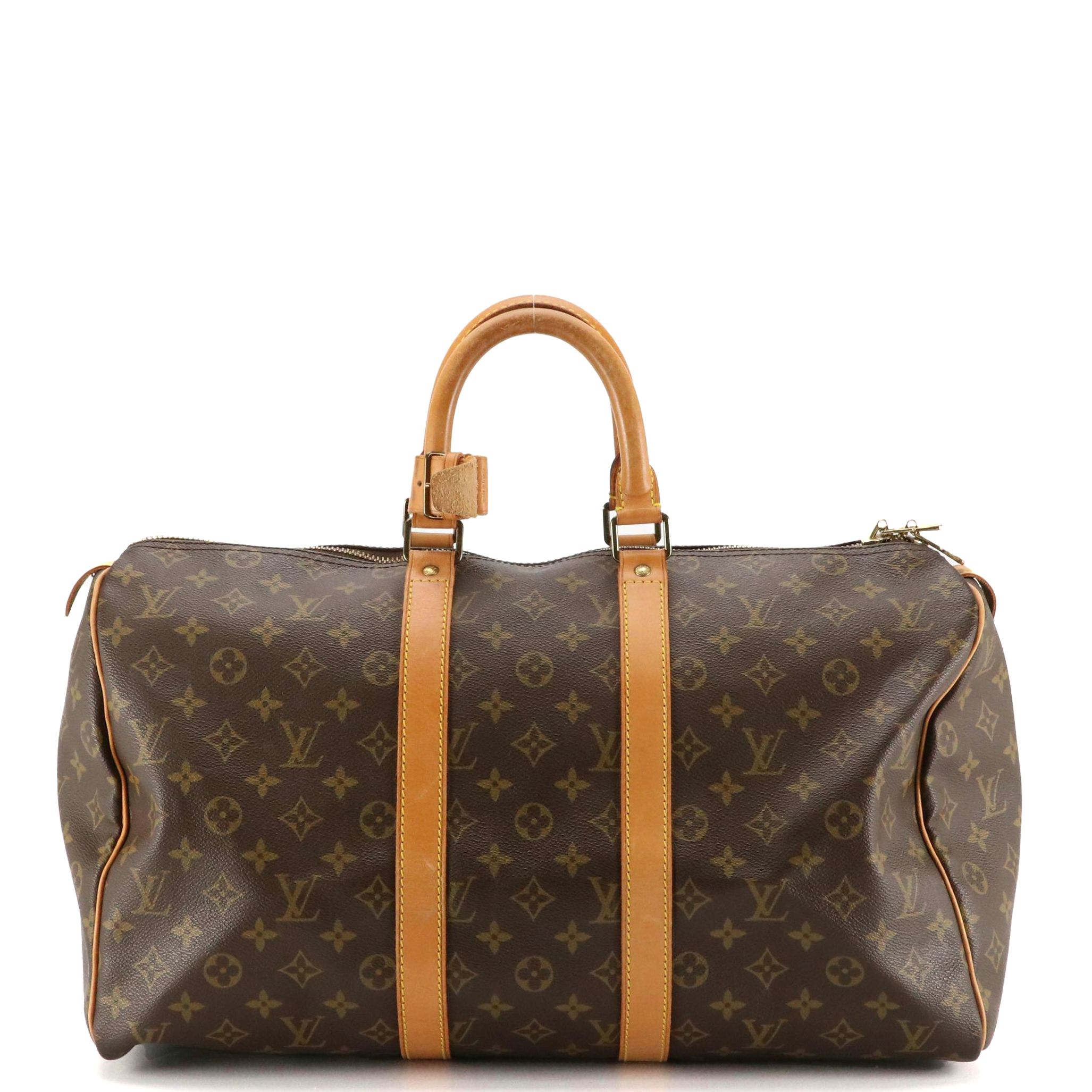 Louis Vuitton Keepall 45 in Monogram Canvas and Vachetta Leather