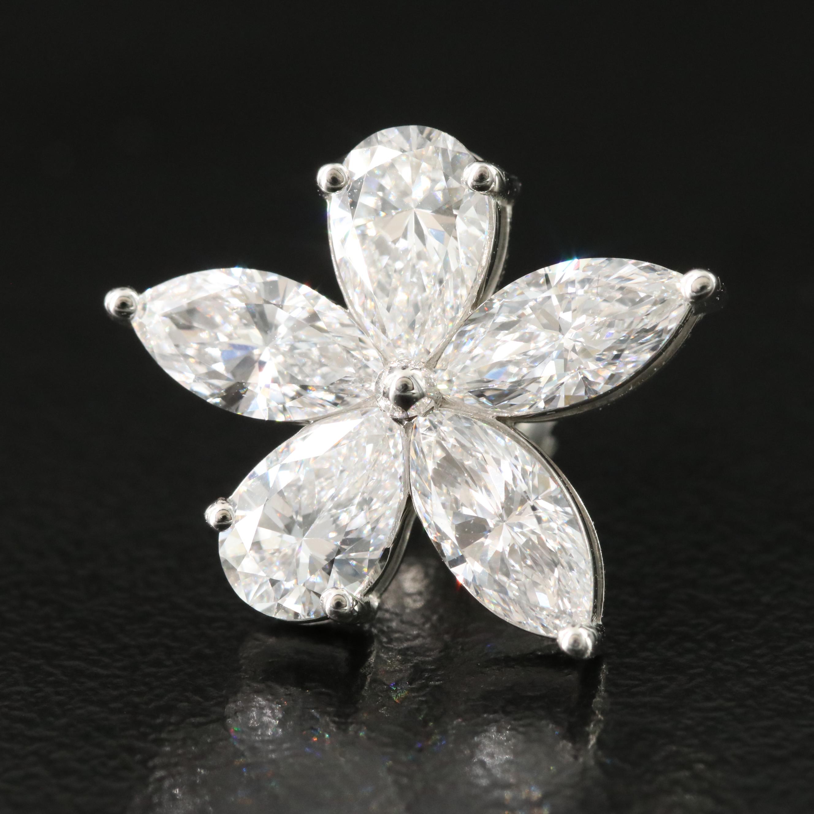 Platinum 5.20 CTW Lab Grown Diamond Earrings