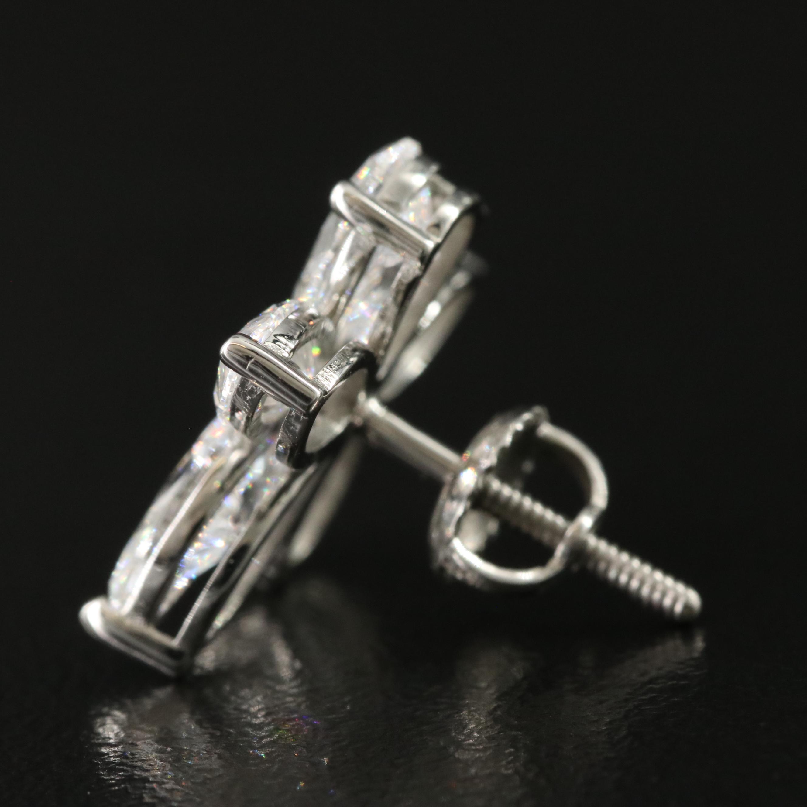 Platinum 5.20 CTW Lab Grown Diamond Earrings