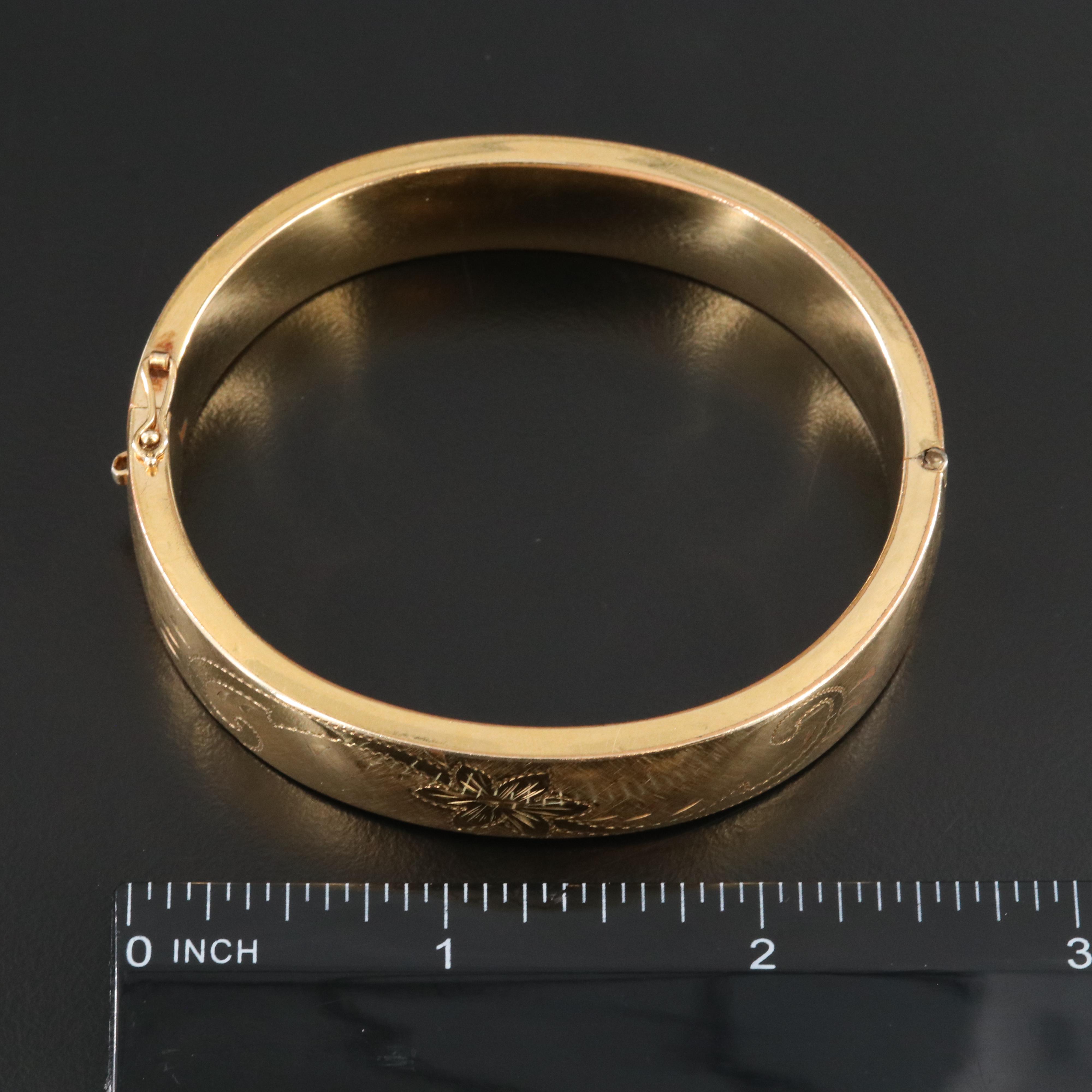 Vintage Carl-Art Inc. Gold-Filled Floral Bracelet