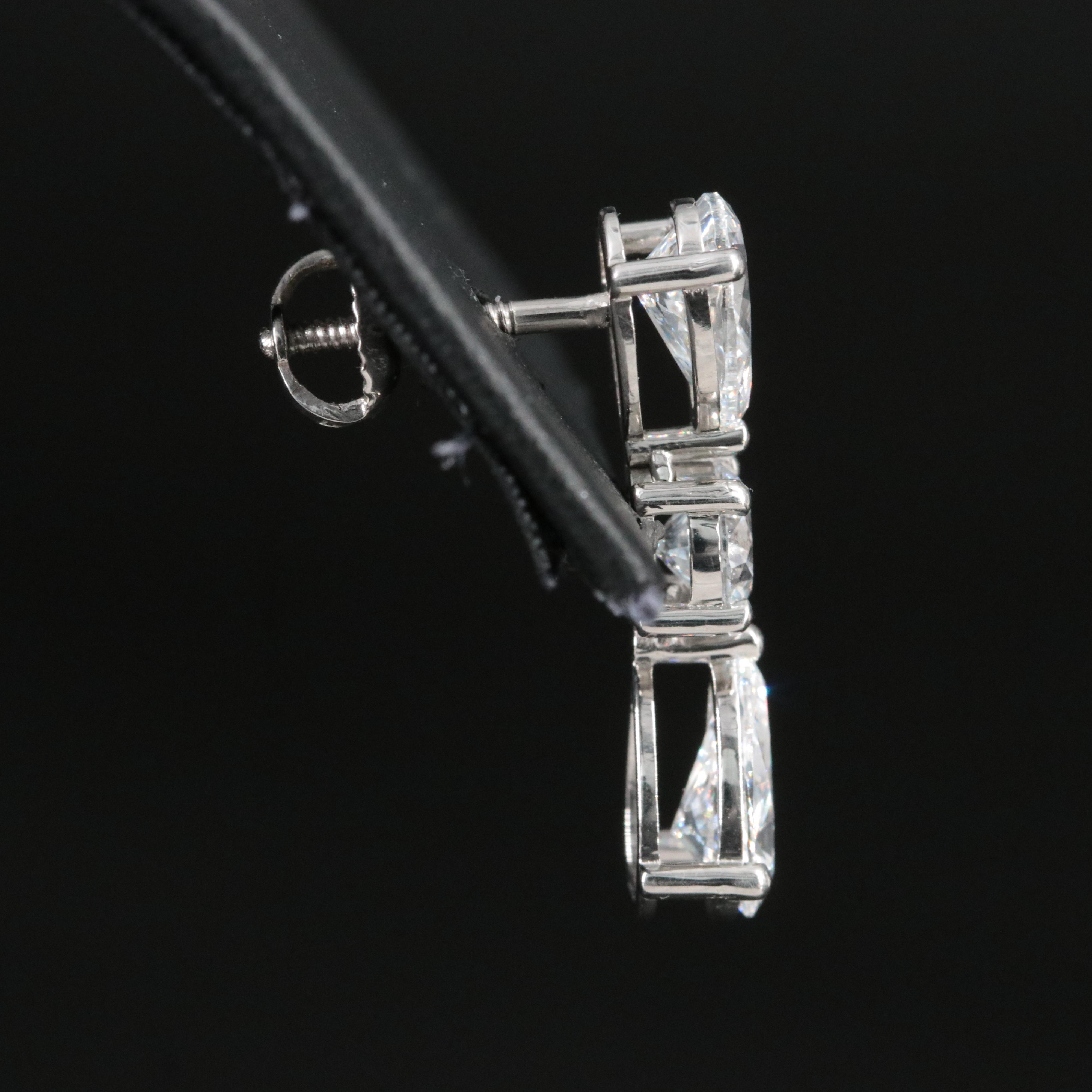 Platinum 4.34 CTW Lab Grown Diamond Earrings