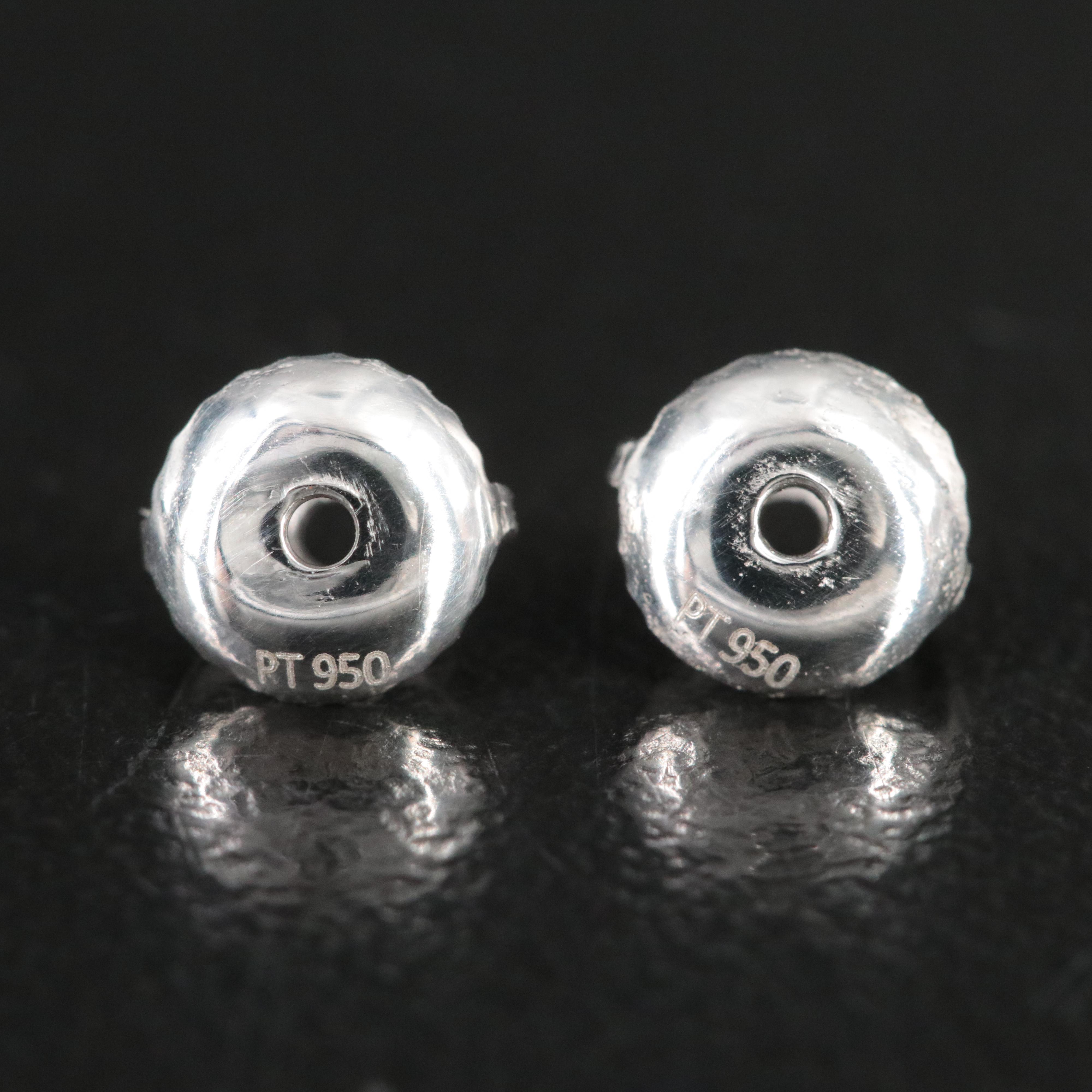 Platinum 4.34 CTW Lab Grown Diamond Earrings