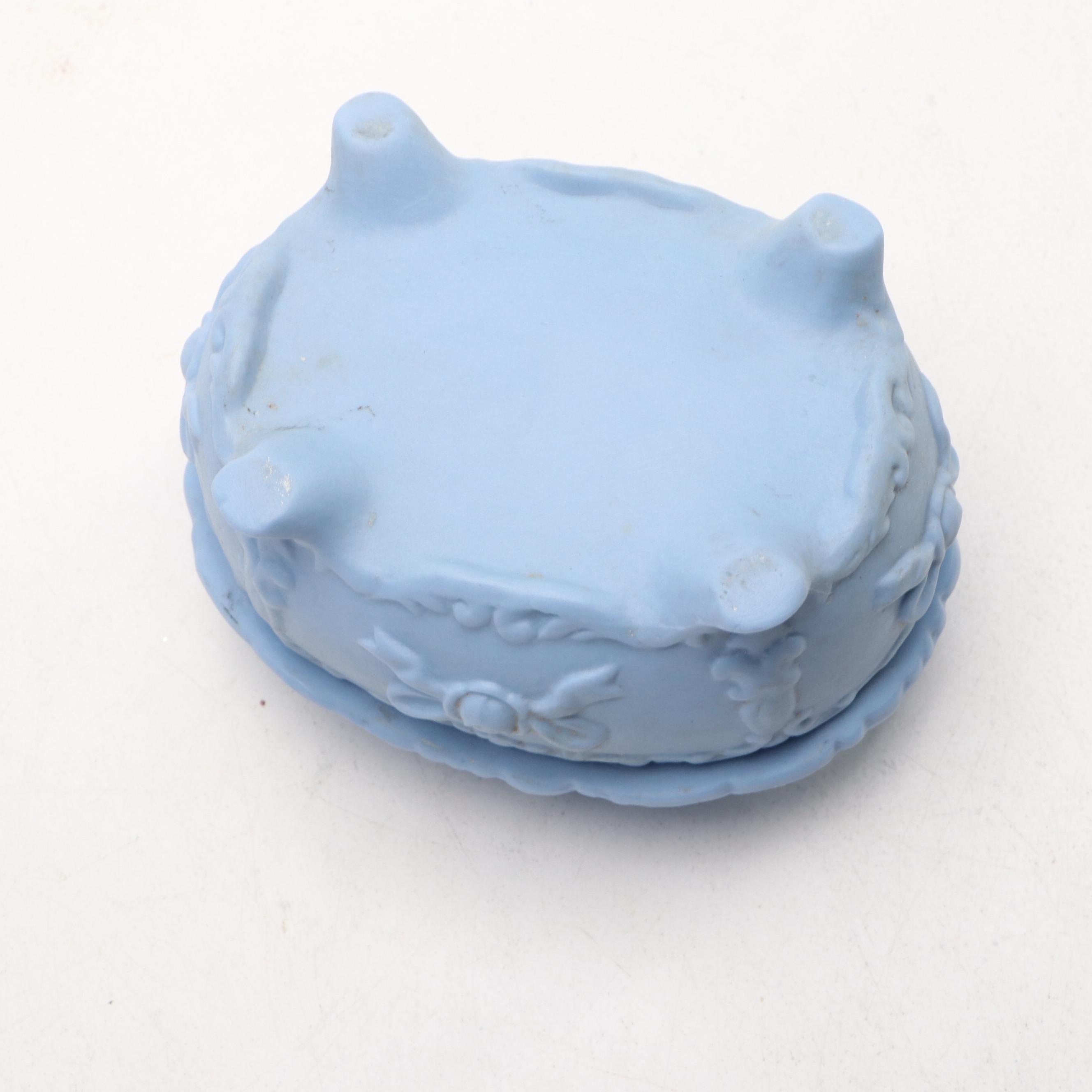 Wedgwood Blue Jasperware Table Accessories with Other Dresser Set