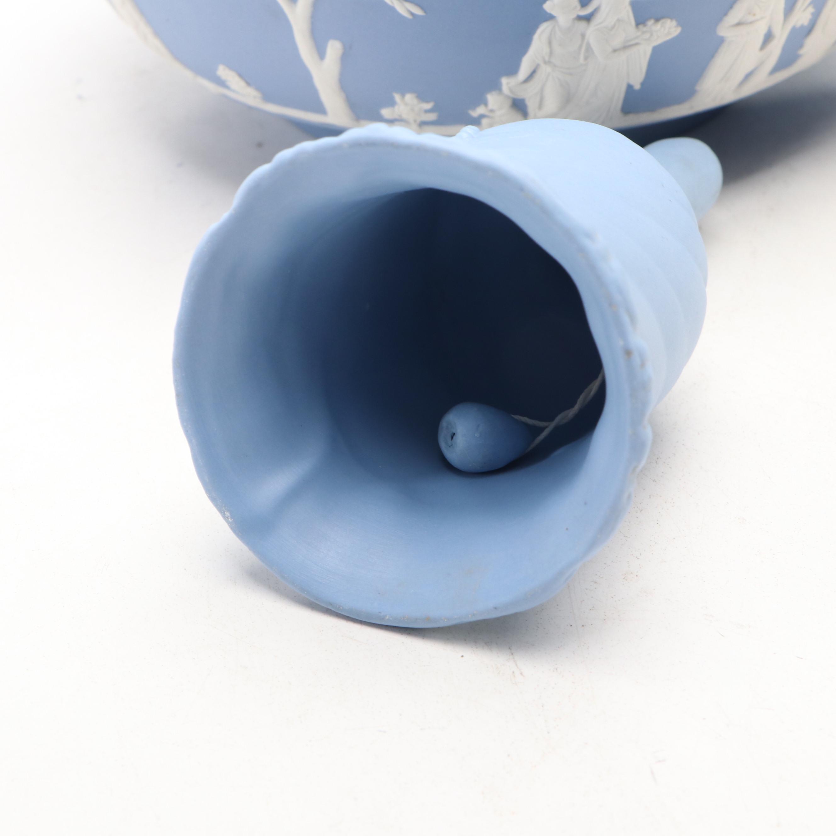 Wedgwood Blue Jasperware Table Accessories with Other Dresser Set