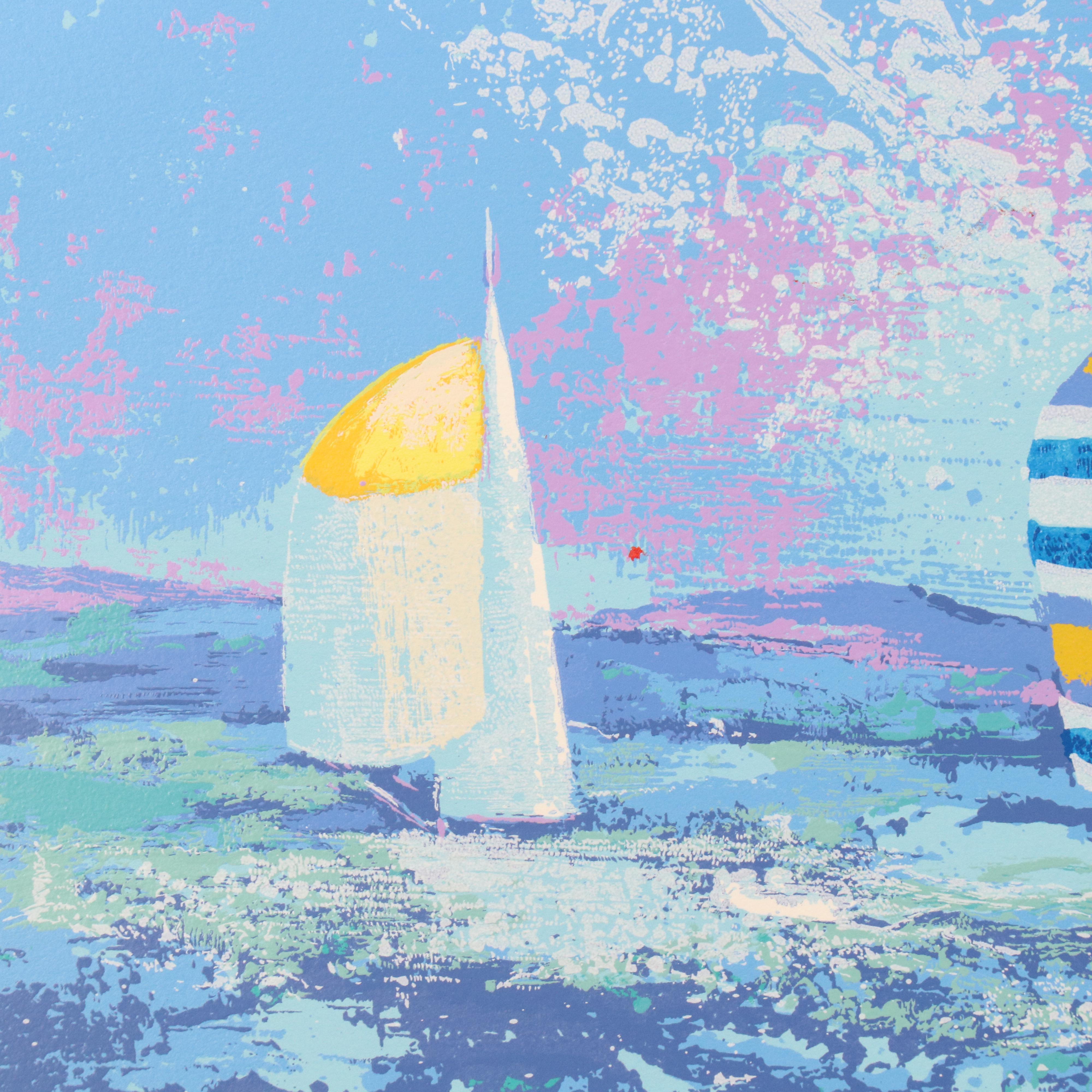 Mark King Serigraph "Spinnakers"
